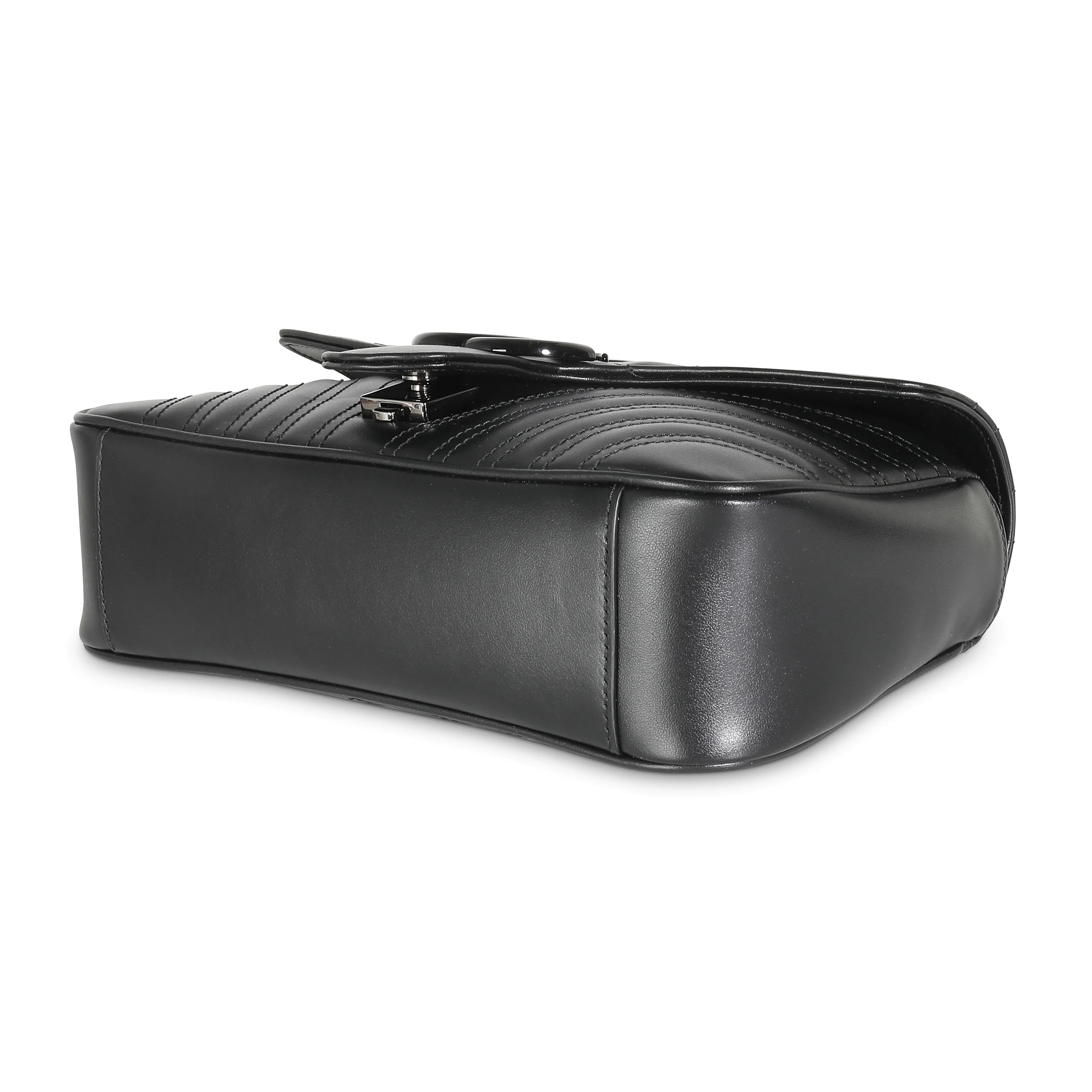 Black Calfskin Matelasse Small GG Marmont Bag - Image 7