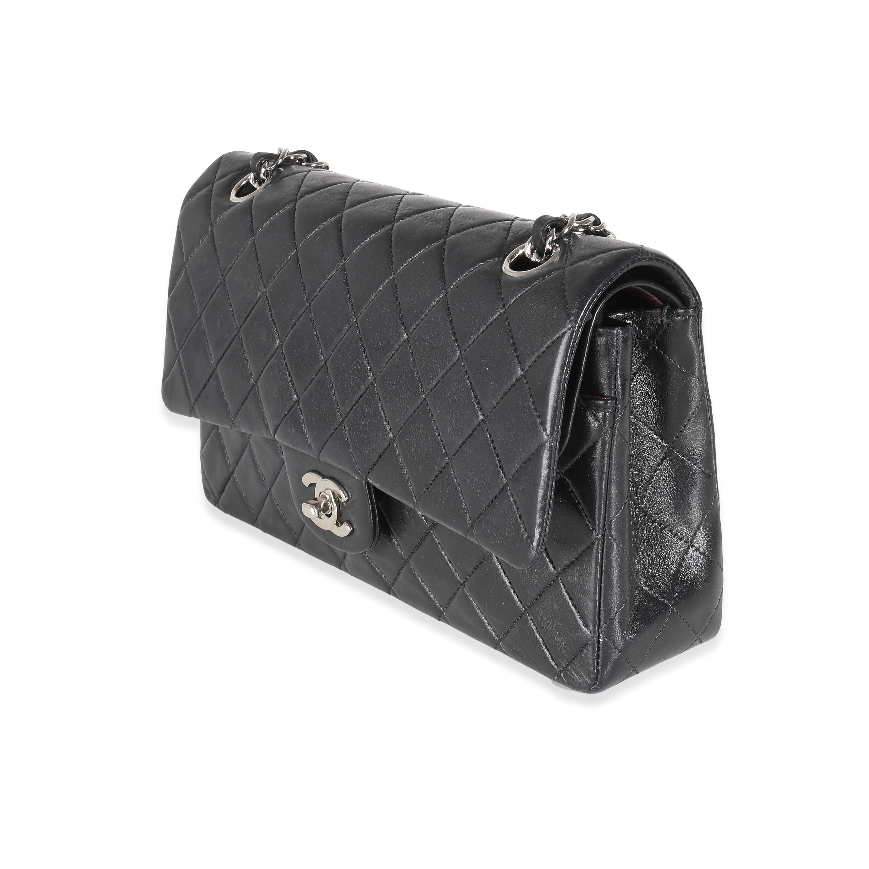Black Quilted Lambskin Medium Classic Double Flap Bag - Image 2