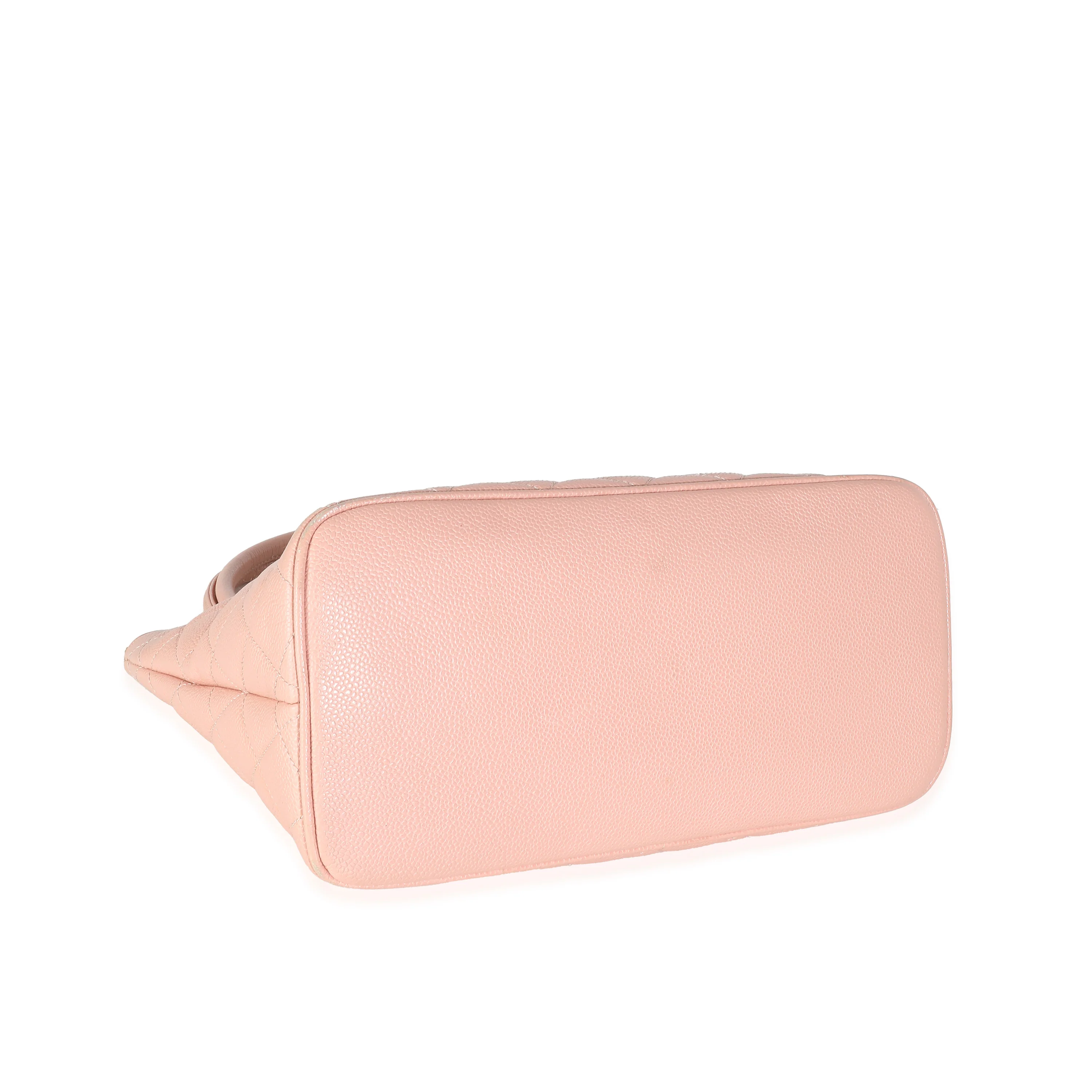 Pink Quilted Caviar Medallion Tote - Image 6