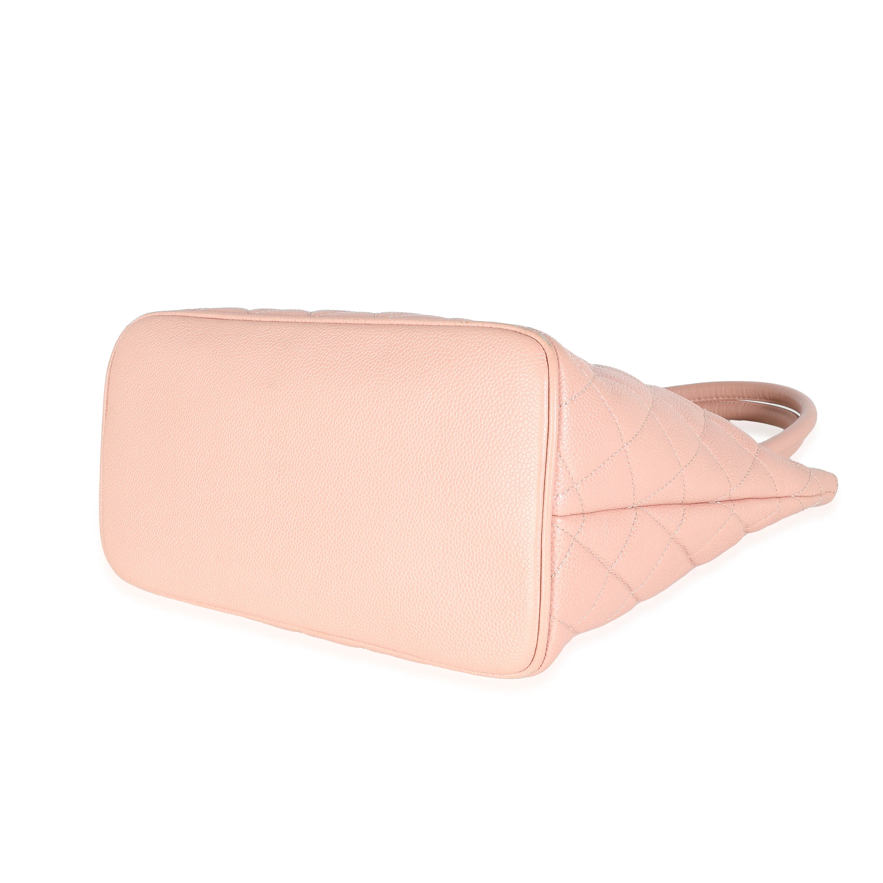 Pink Quilted Caviar Medallion Tote - Image 7