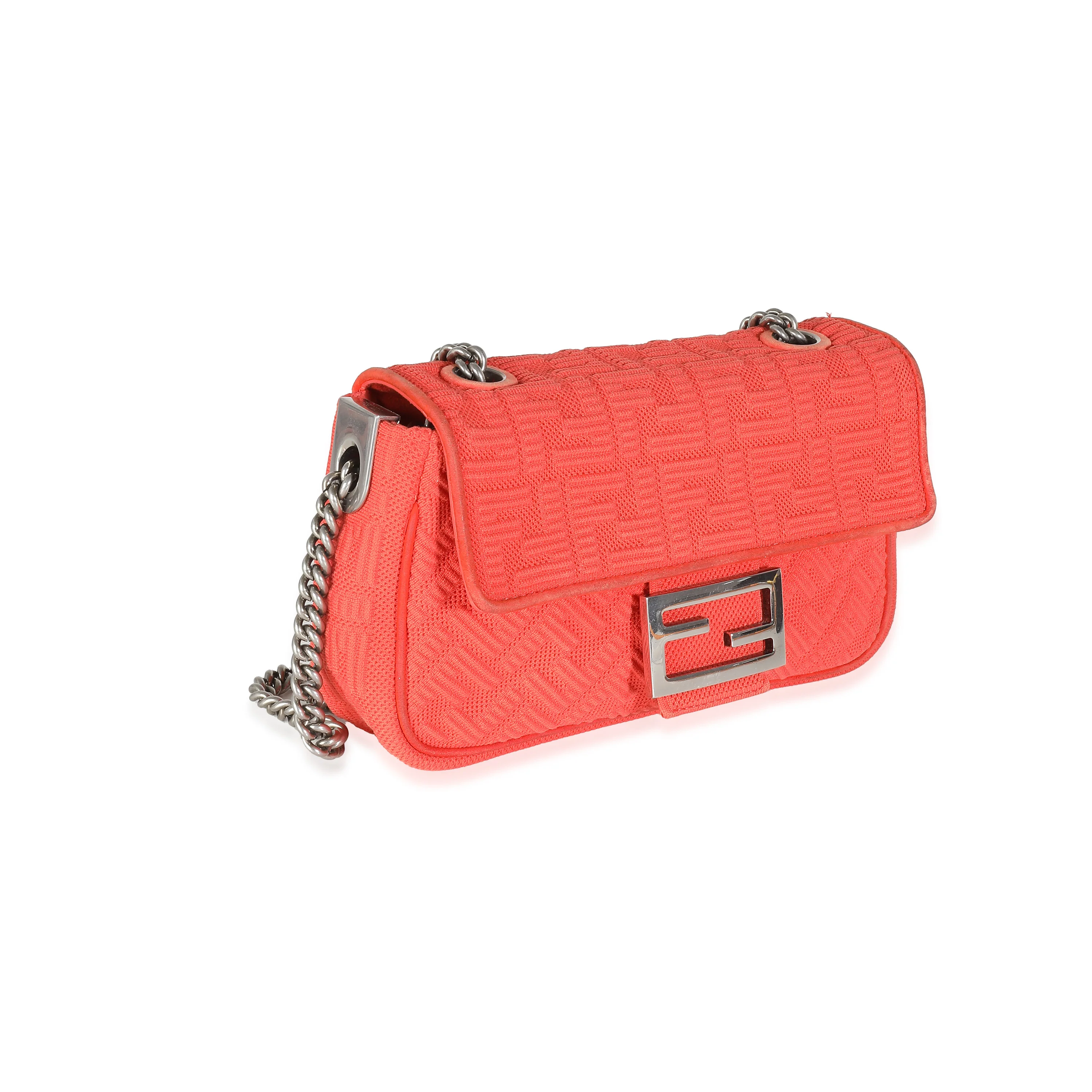 Tulipano Technical Fabric FF Midi Chain Baguette Bag - Image 3
