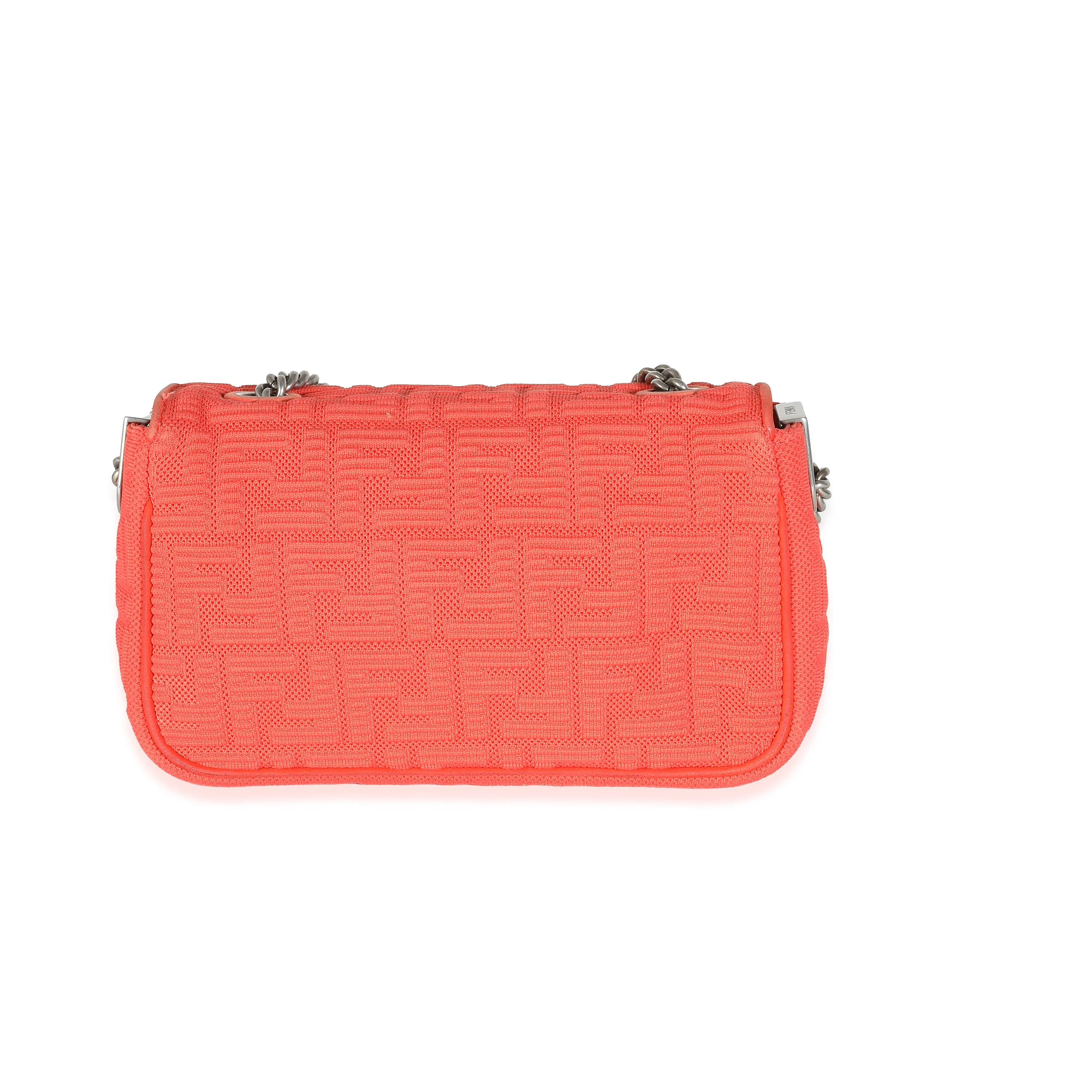 Tulipano Technical Fabric FF Midi Chain Baguette Bag - Image 4