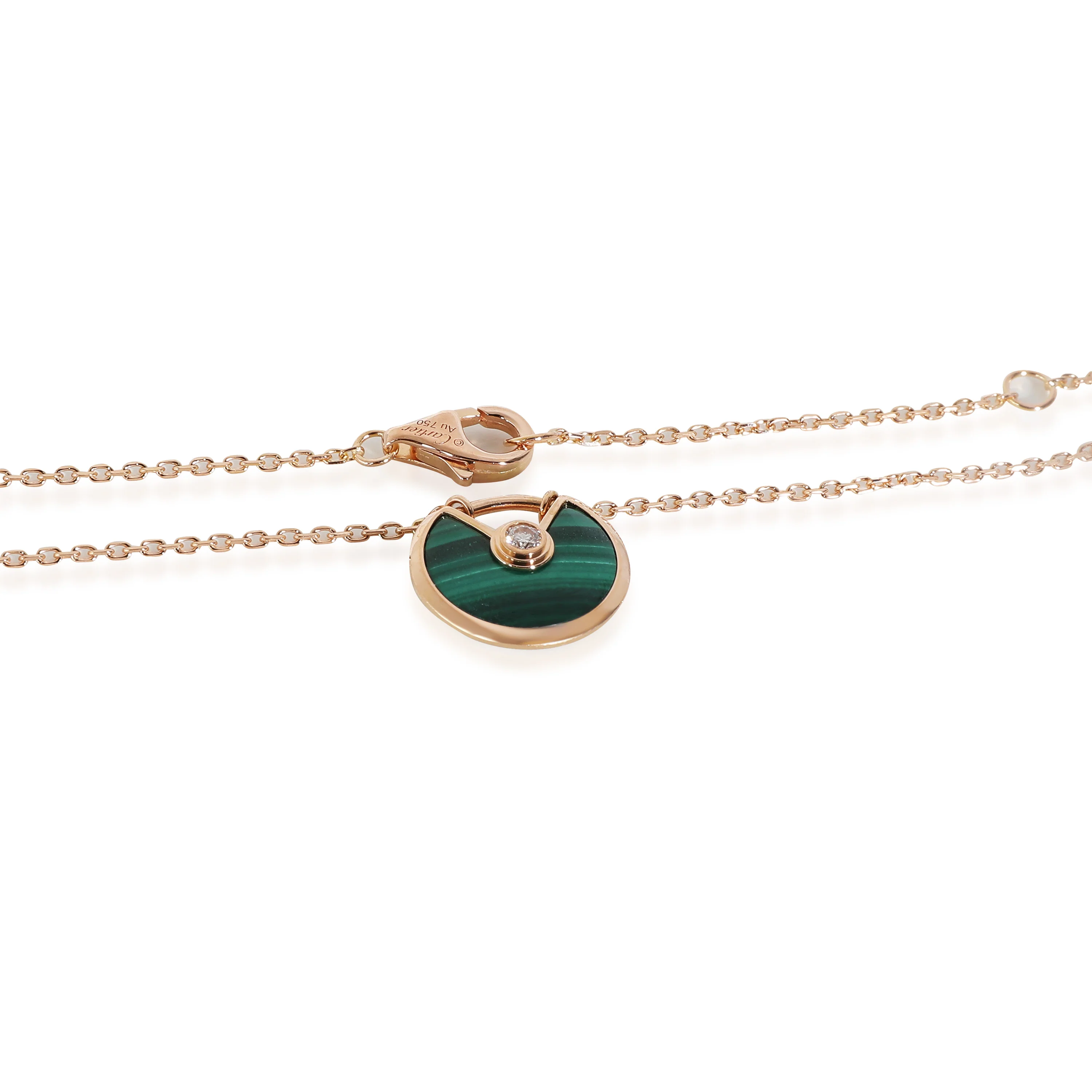 Amulette de Cartier Malachite Necklace (Rose Gold) - Image 3