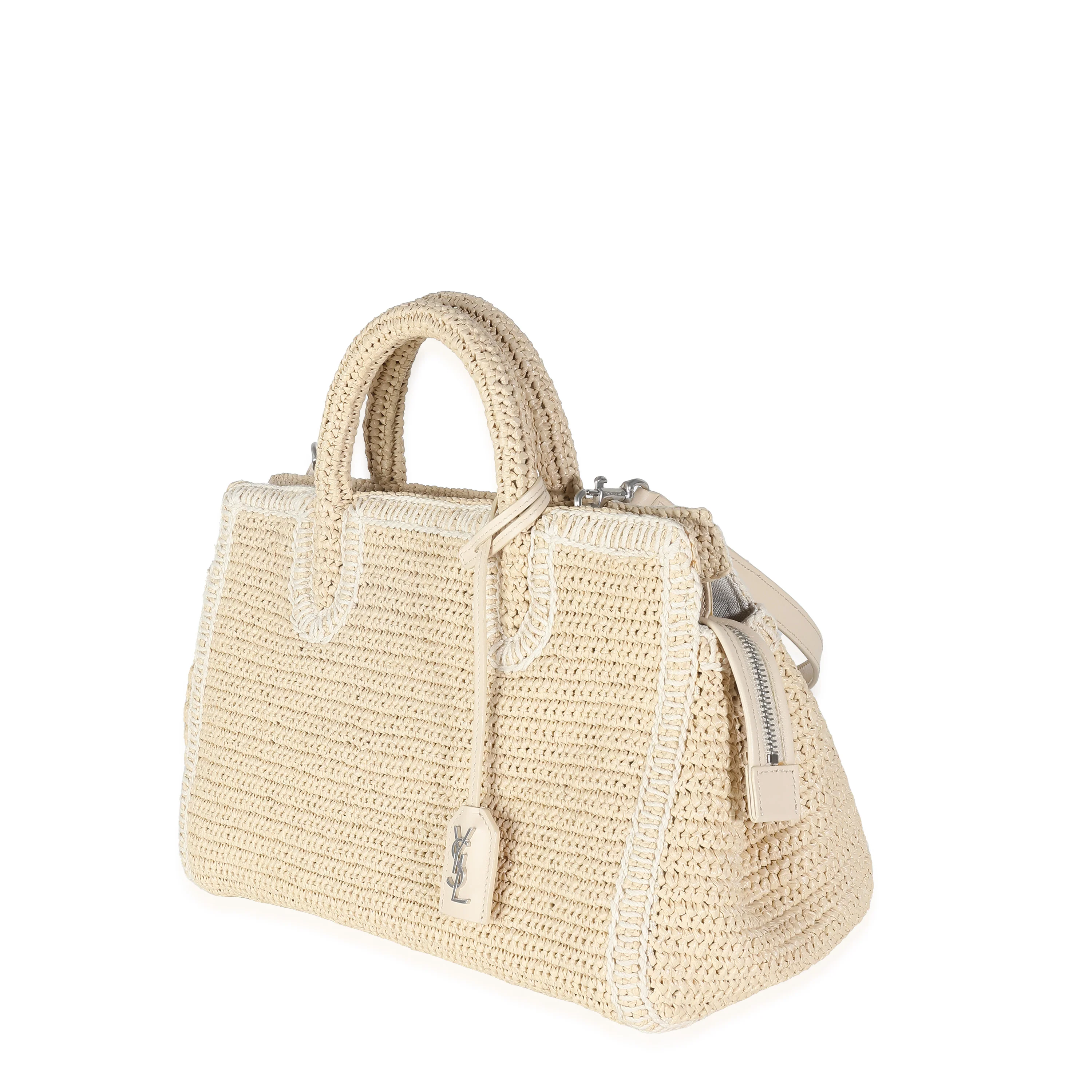 Natural Raffia Small Rive Gauche Cabas - Image 2