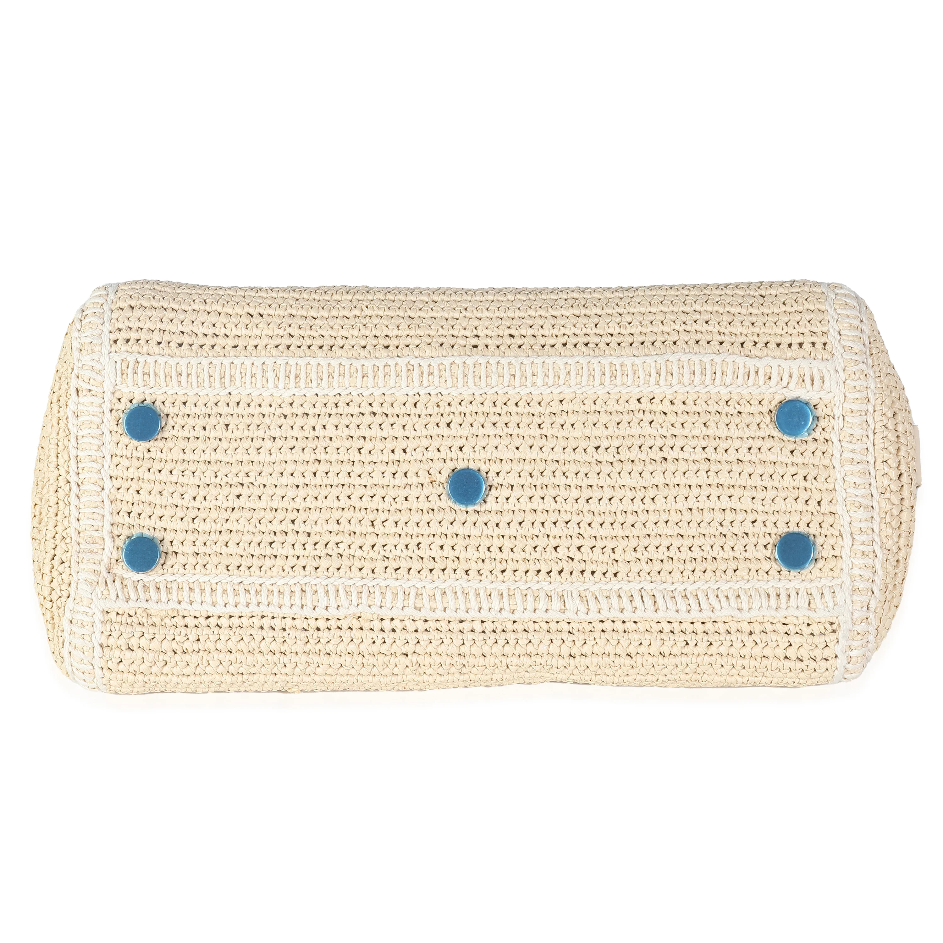 Natural Raffia Small Rive Gauche Cabas - Image 5