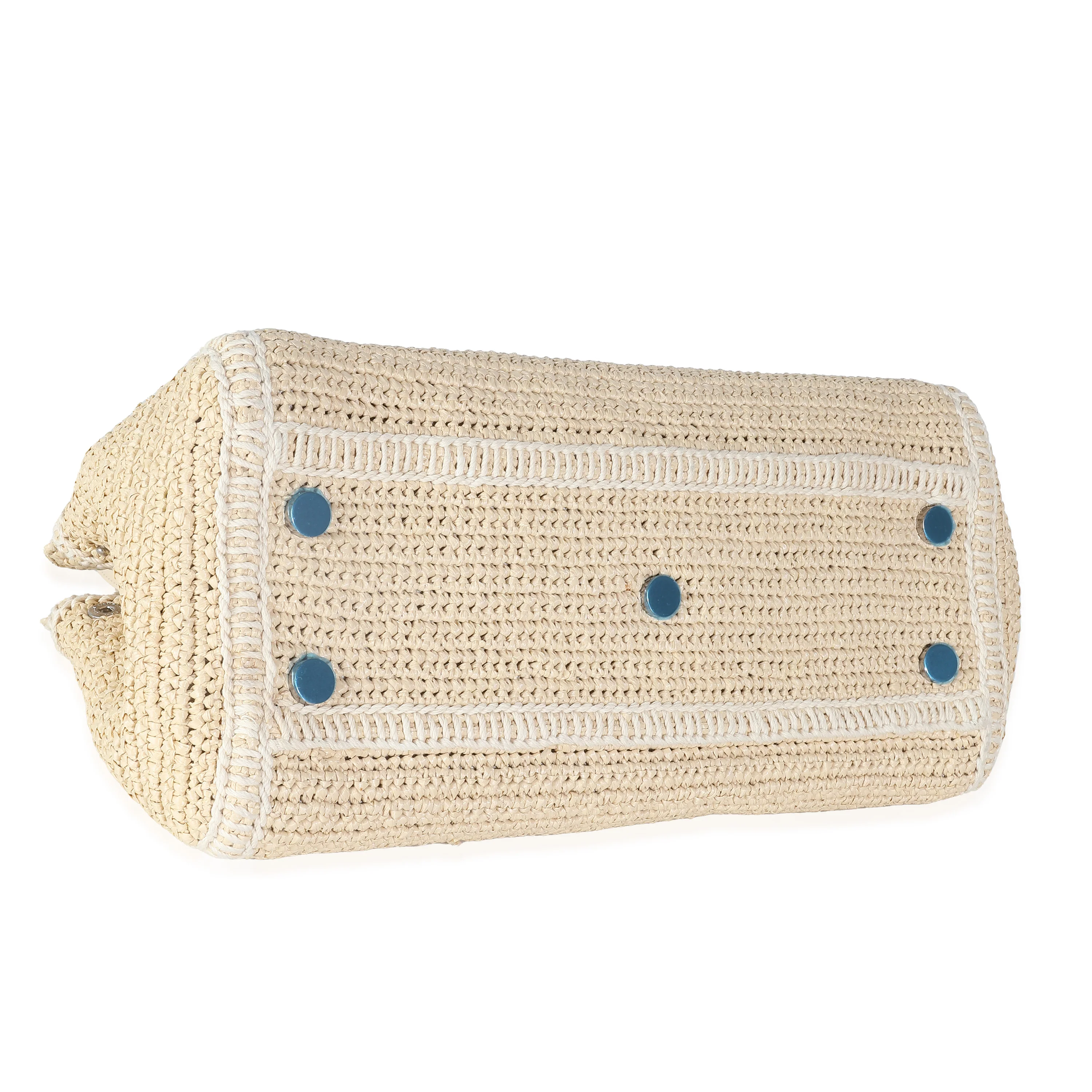 Natural Raffia Small Rive Gauche Cabas - Image 6