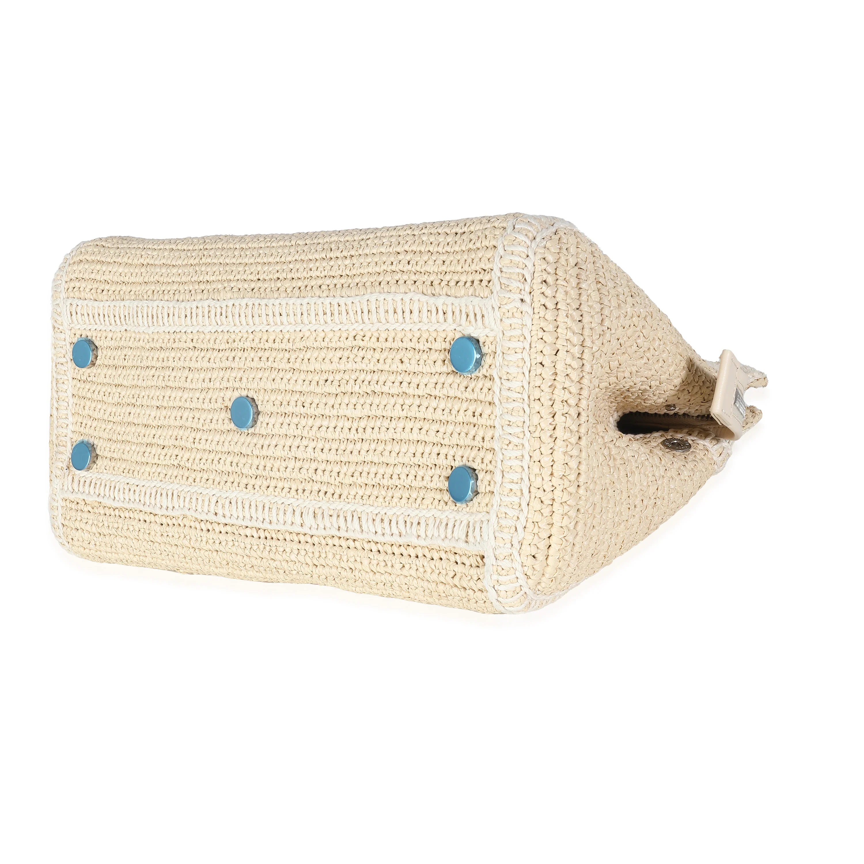 Natural Raffia Small Rive Gauche Cabas - Image 7