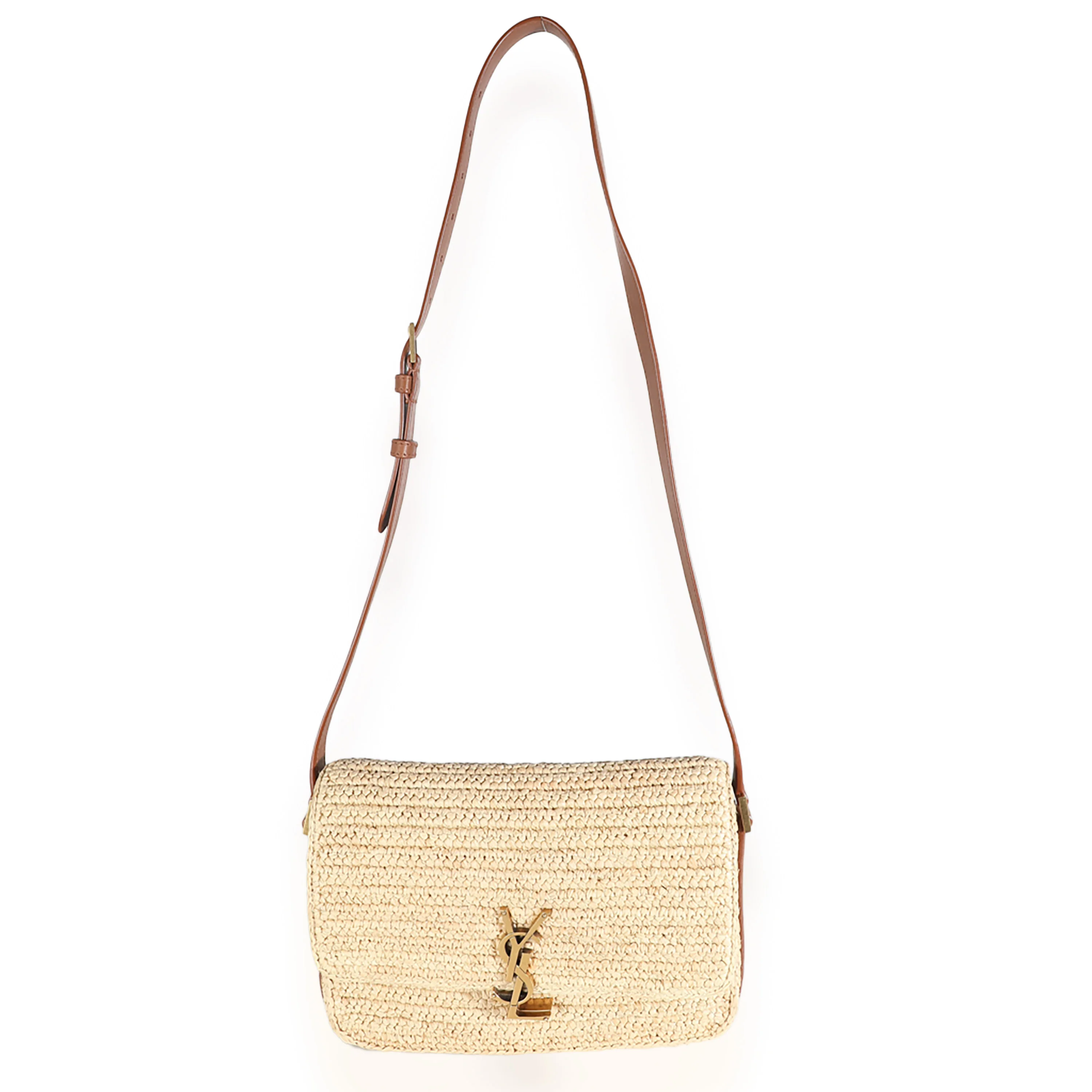 Beige Raffia Small Solferino - Image 8