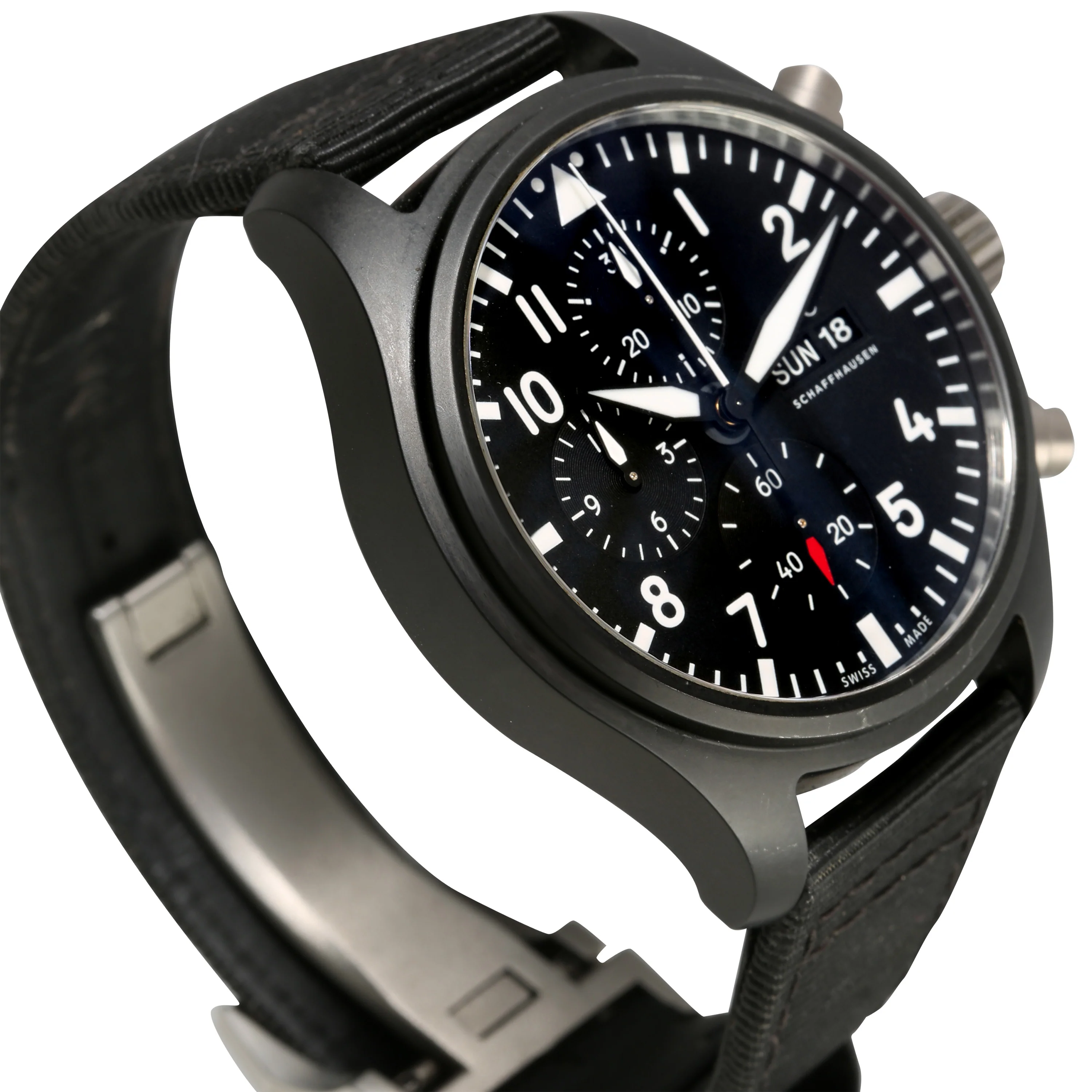 Pilot Chronograph Top Gun IW389101 Mens Watch in  Ceramic/Titanium - Image 2
