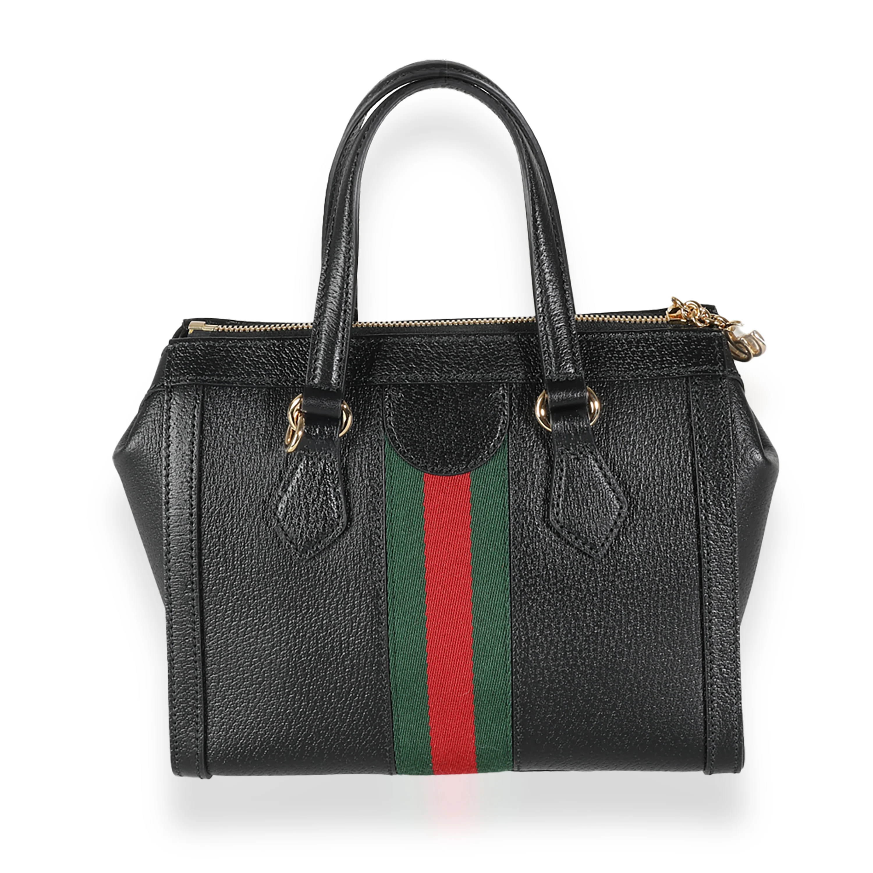 Black Calfskin Small Ophidia Top Handle Bag - Image 4