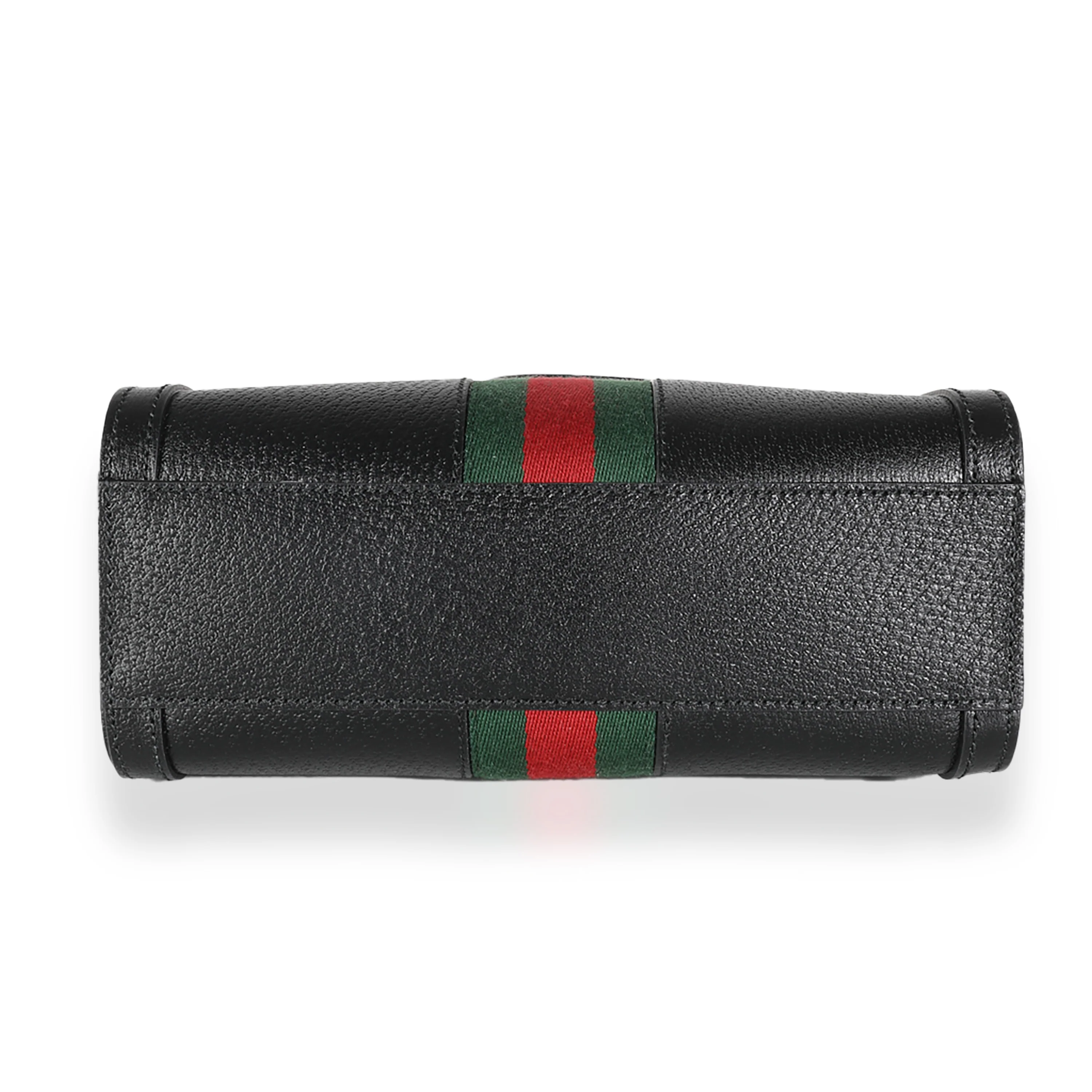 Black Calfskin Small Ophidia Top Handle Bag - Image 5
