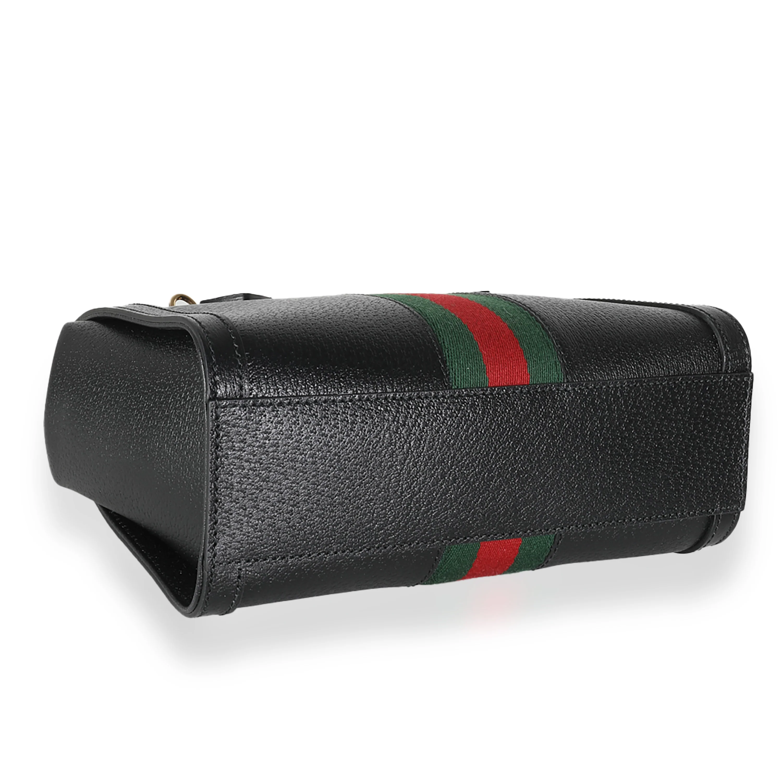 Black Calfskin Small Ophidia Top Handle Bag - Image 6