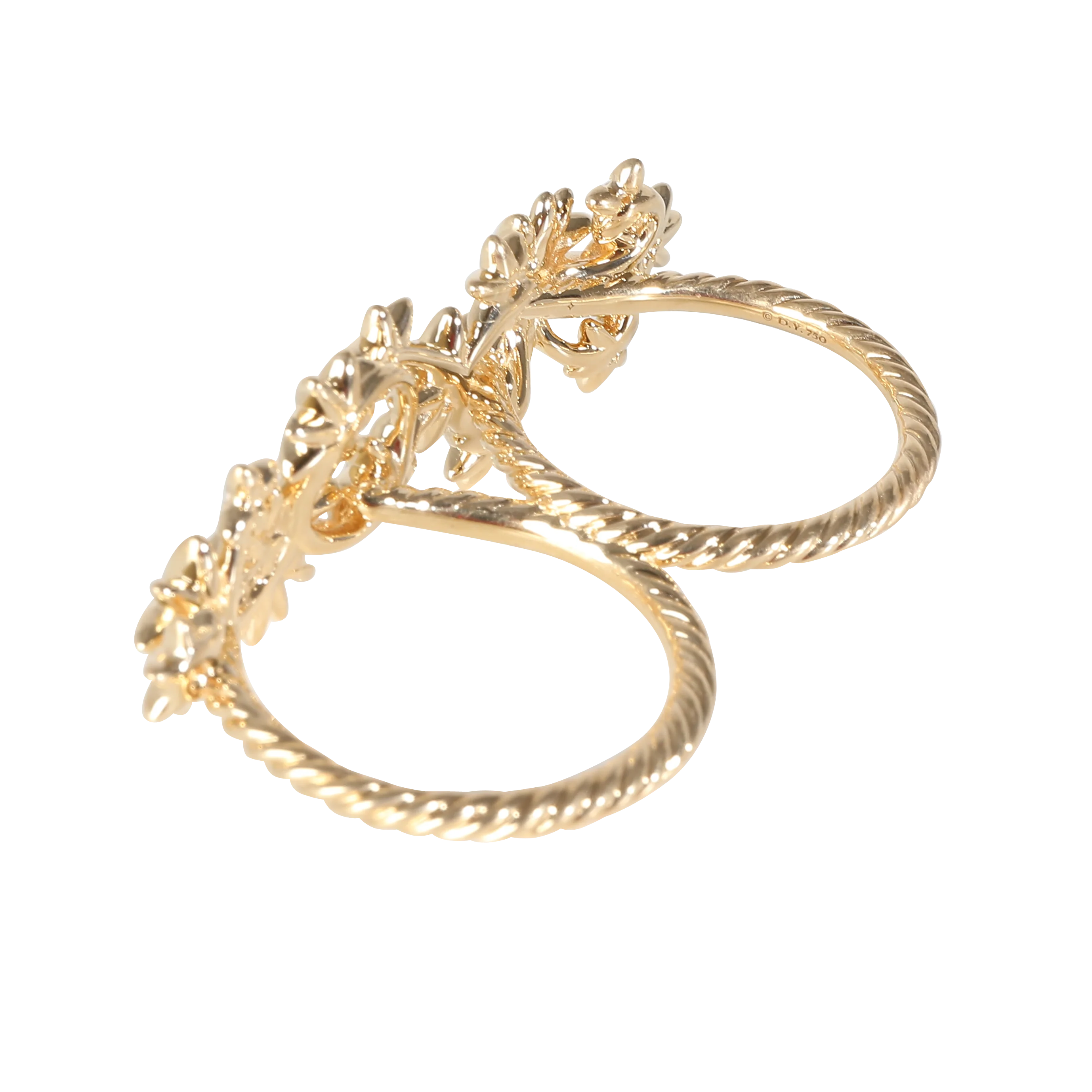 Starburst Two Finger Ring in 18k Yellow Gold 1/5 CTW - Image 4