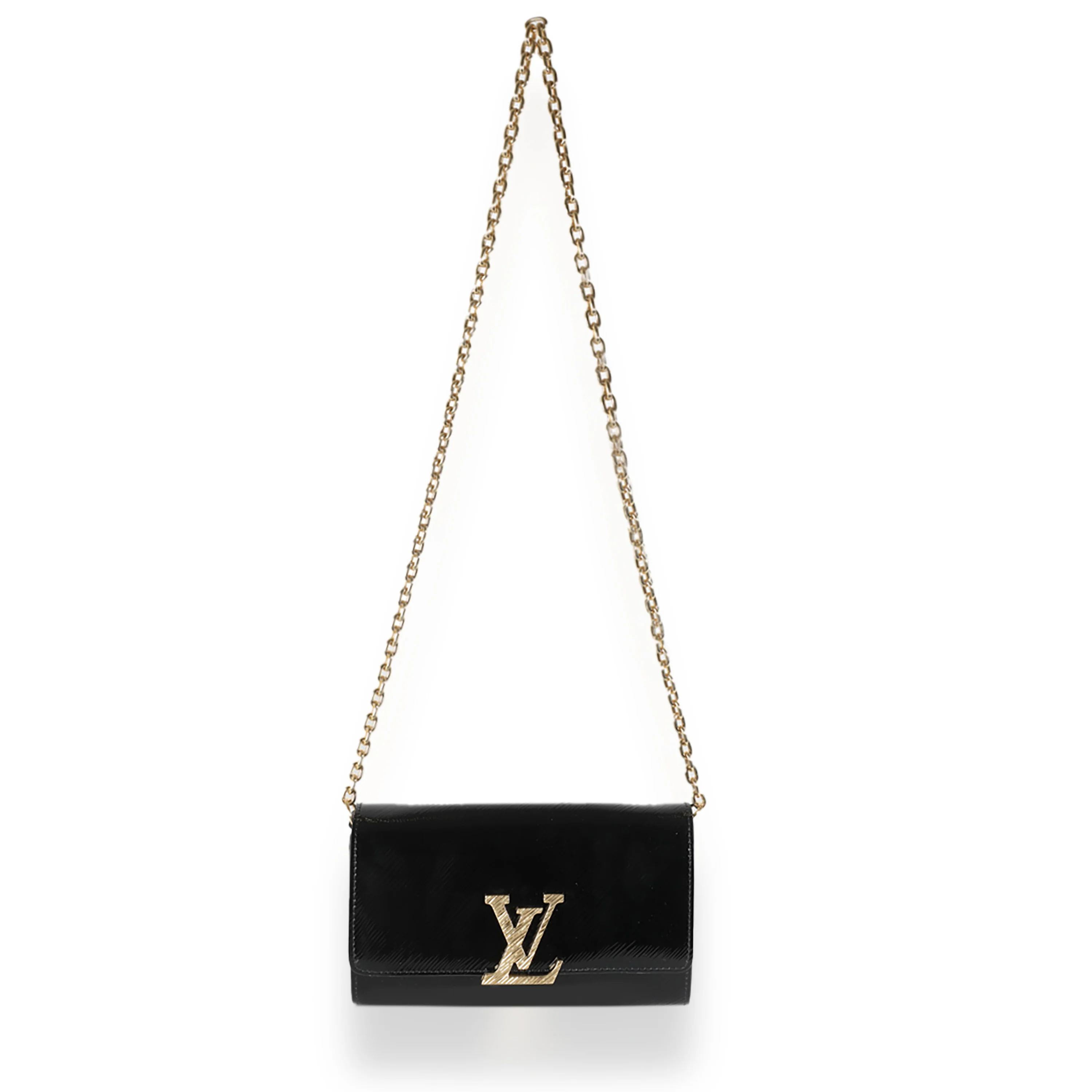 Black Epi Patent Pochette Louise - Image 7