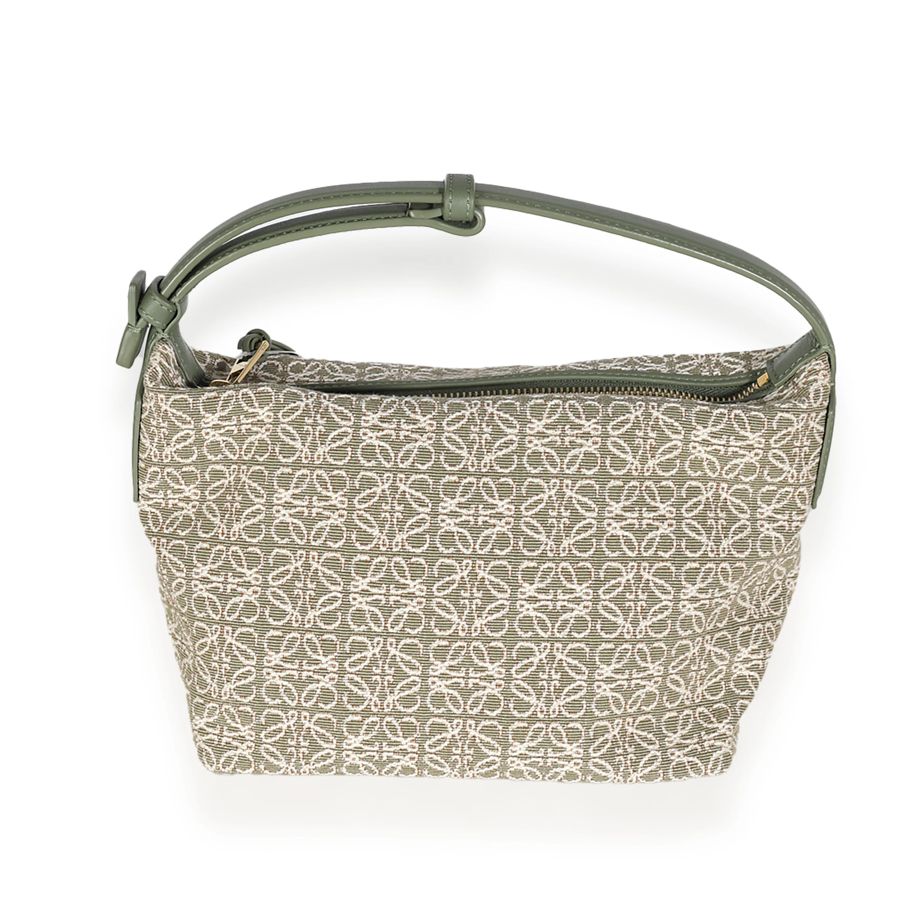 Green Anagram Jacquard Small Cubi Bag - Image 4