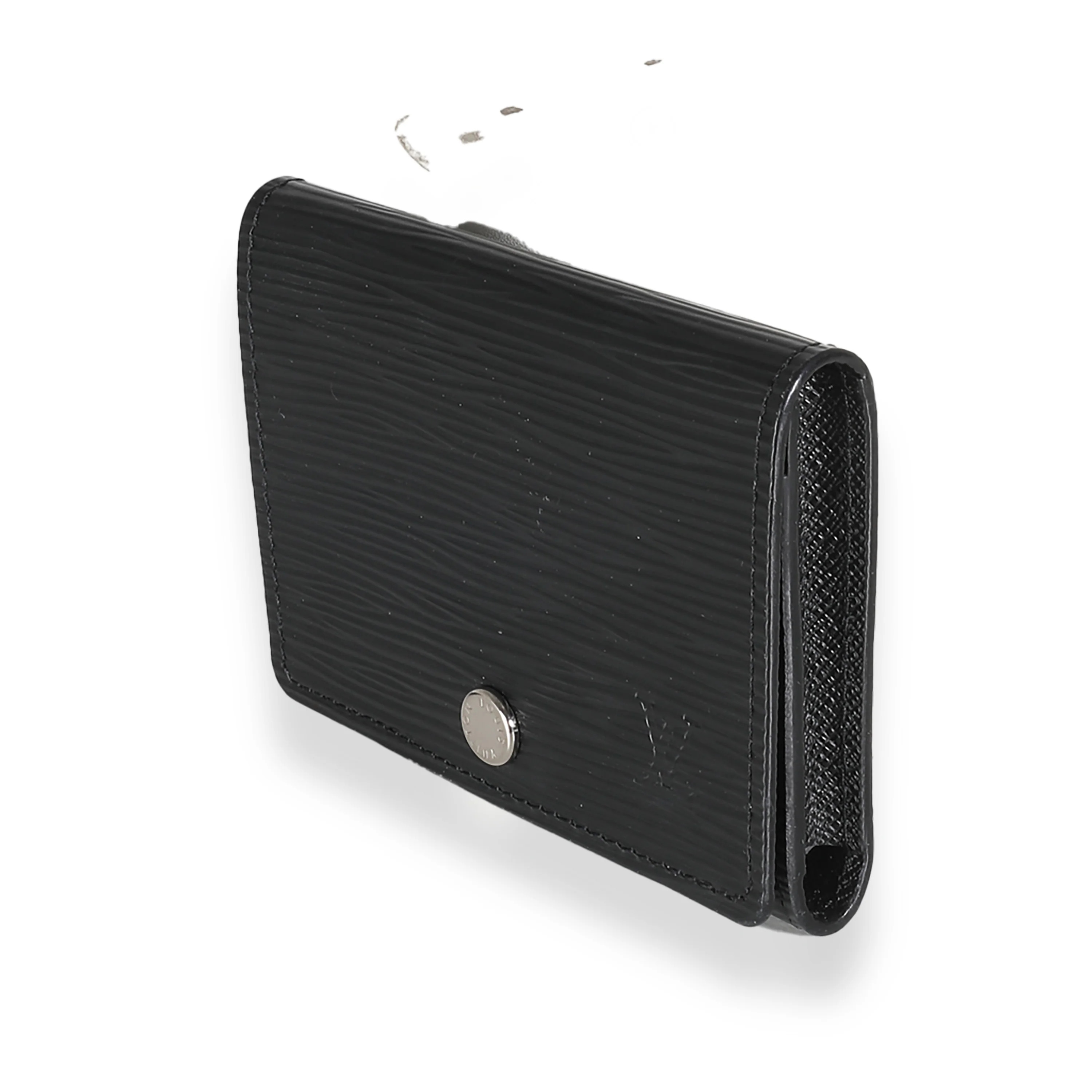 Black Epi Business Card Holder - Image 2