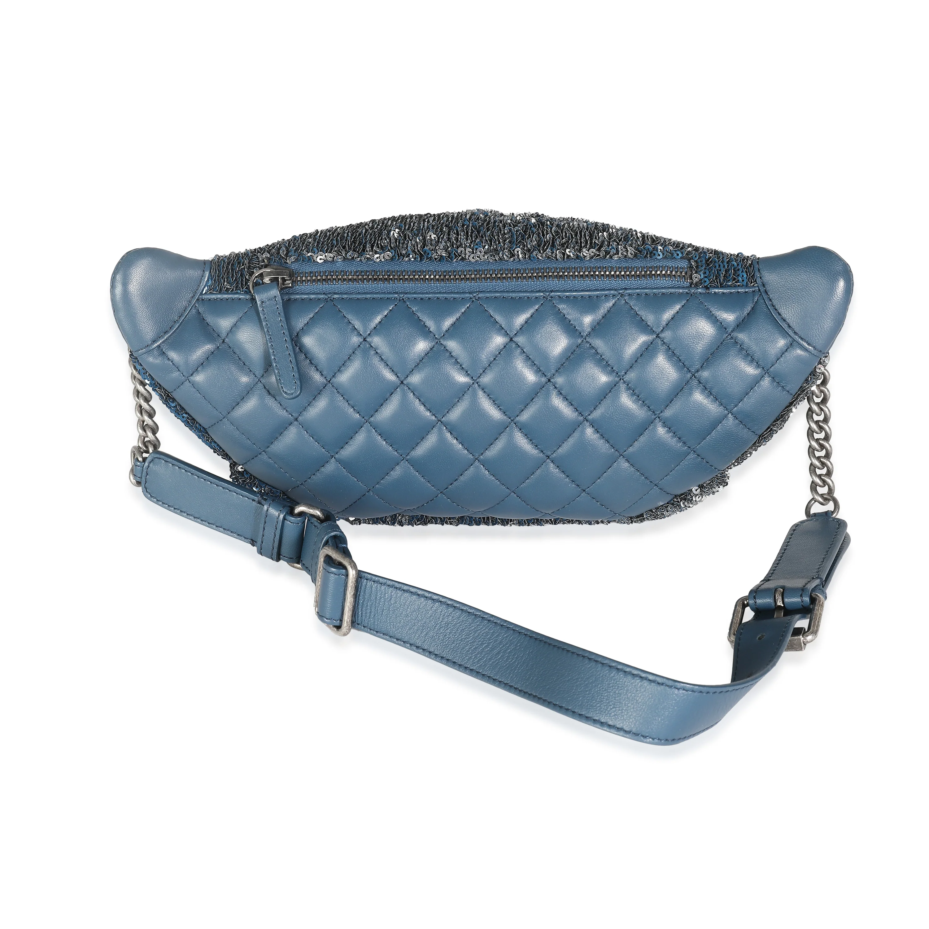 Blue Pink Sequin Coco Cuba Waist Belt Bag - Image 4