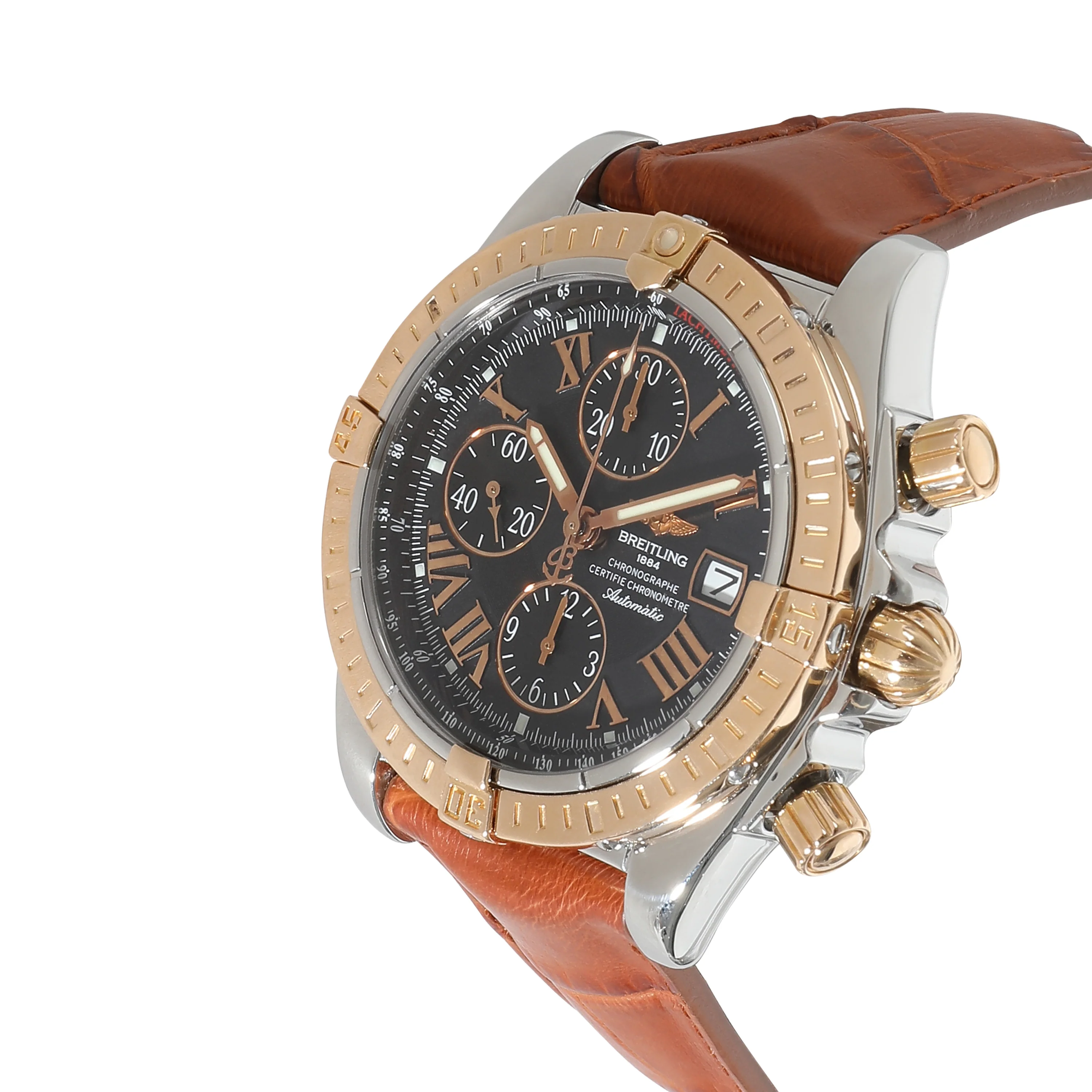 Chronomat Evolution C13356 Mens Watch in 18kt Stainless Steel/Rose Go - Image 3