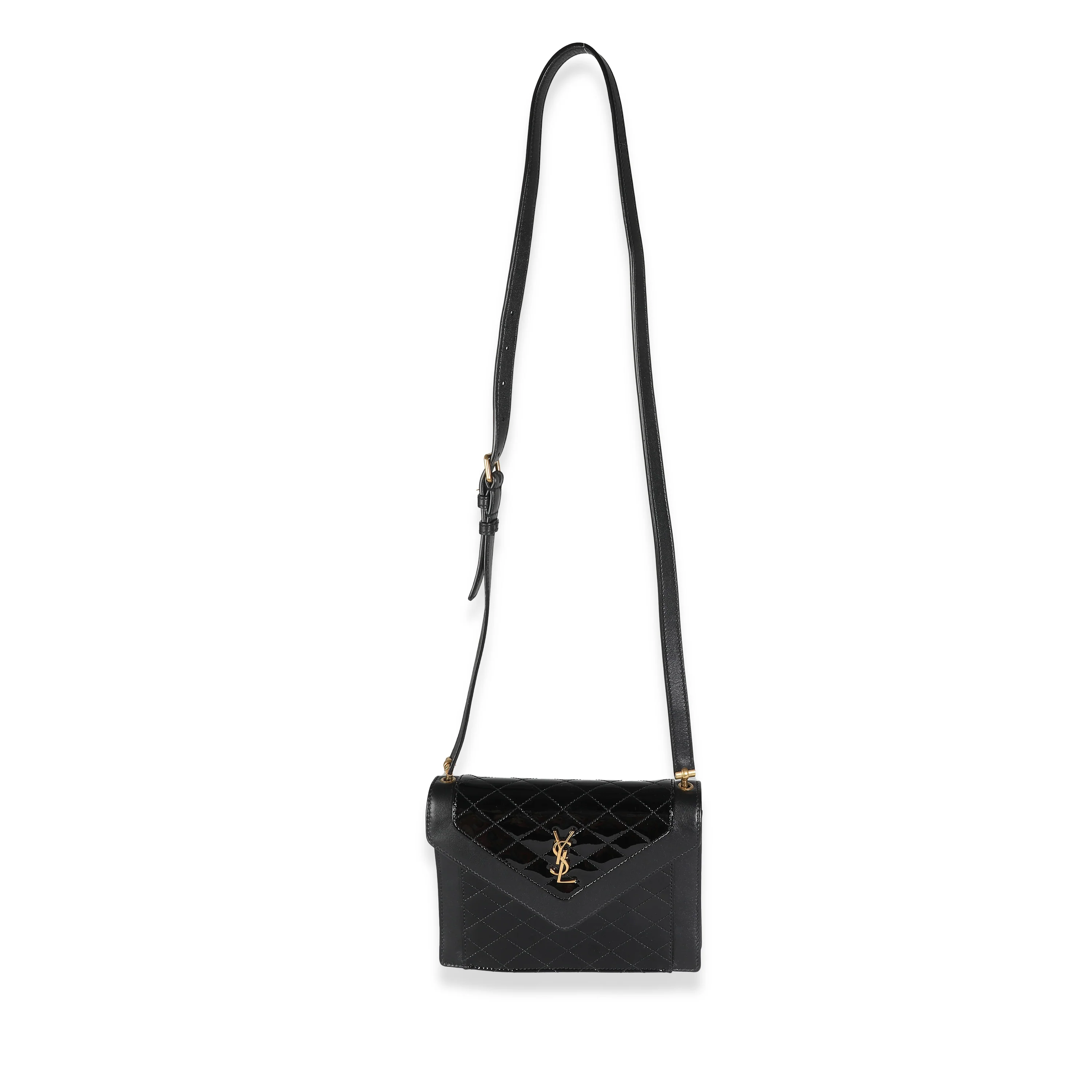 Black Patent Calfskin Mini Gaby Satchel - Image 8