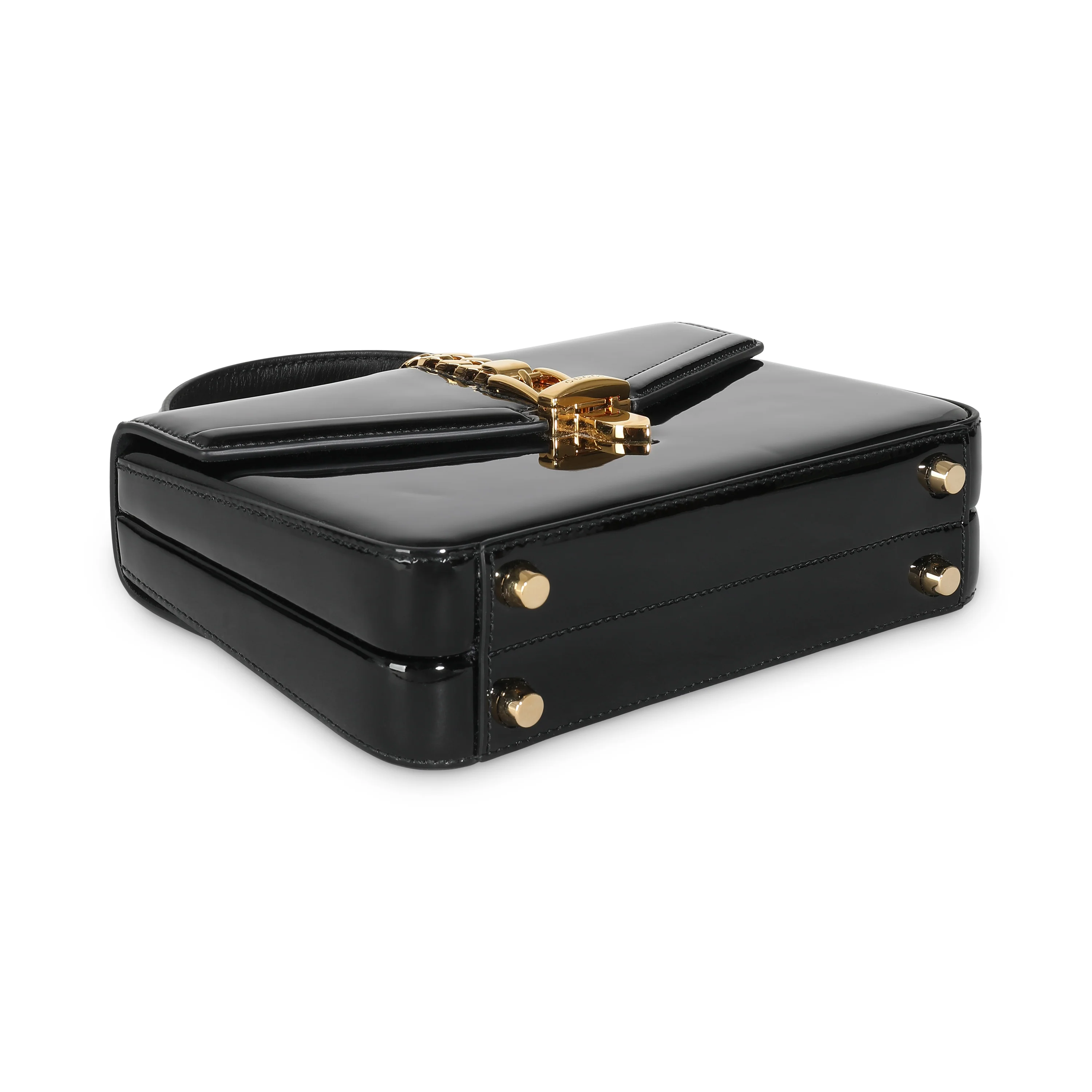 Black Patent Mini Sylvie 1969 Top Handle - Image 6