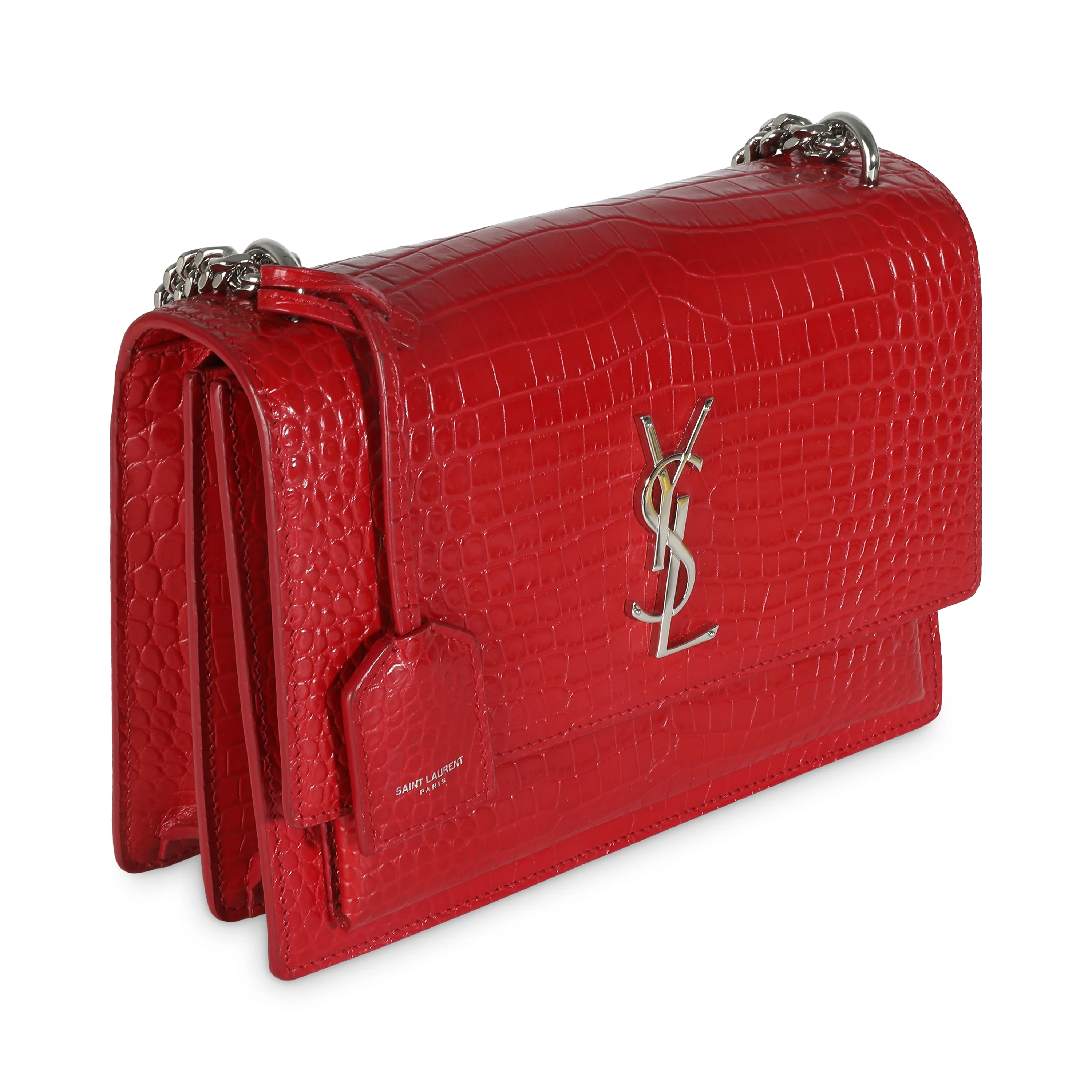 Rouge Eros Crocodile Embossed Calfskin Medium Sunset - Image 3