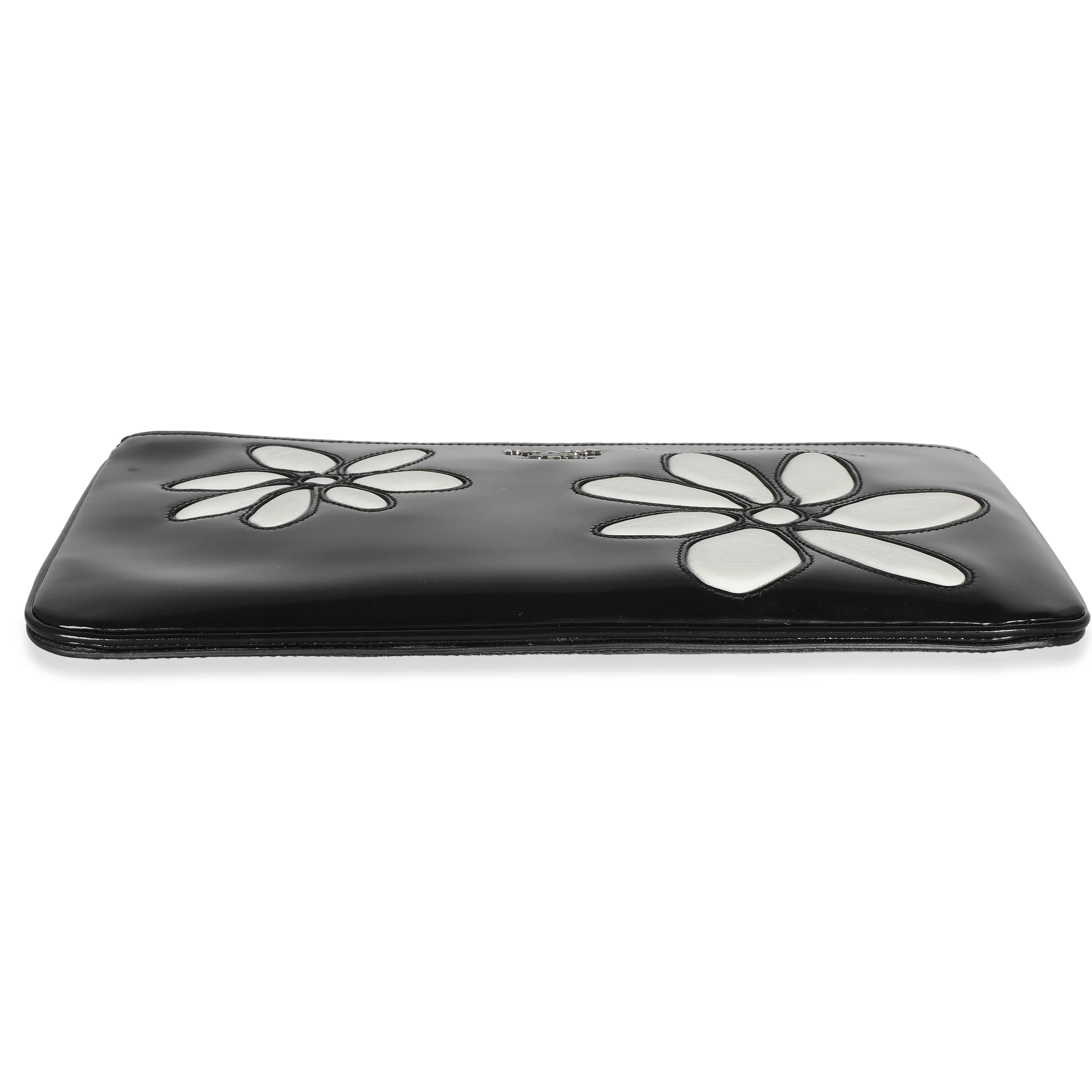 Black Spazzolato Flower Zip Pouch - Image 5