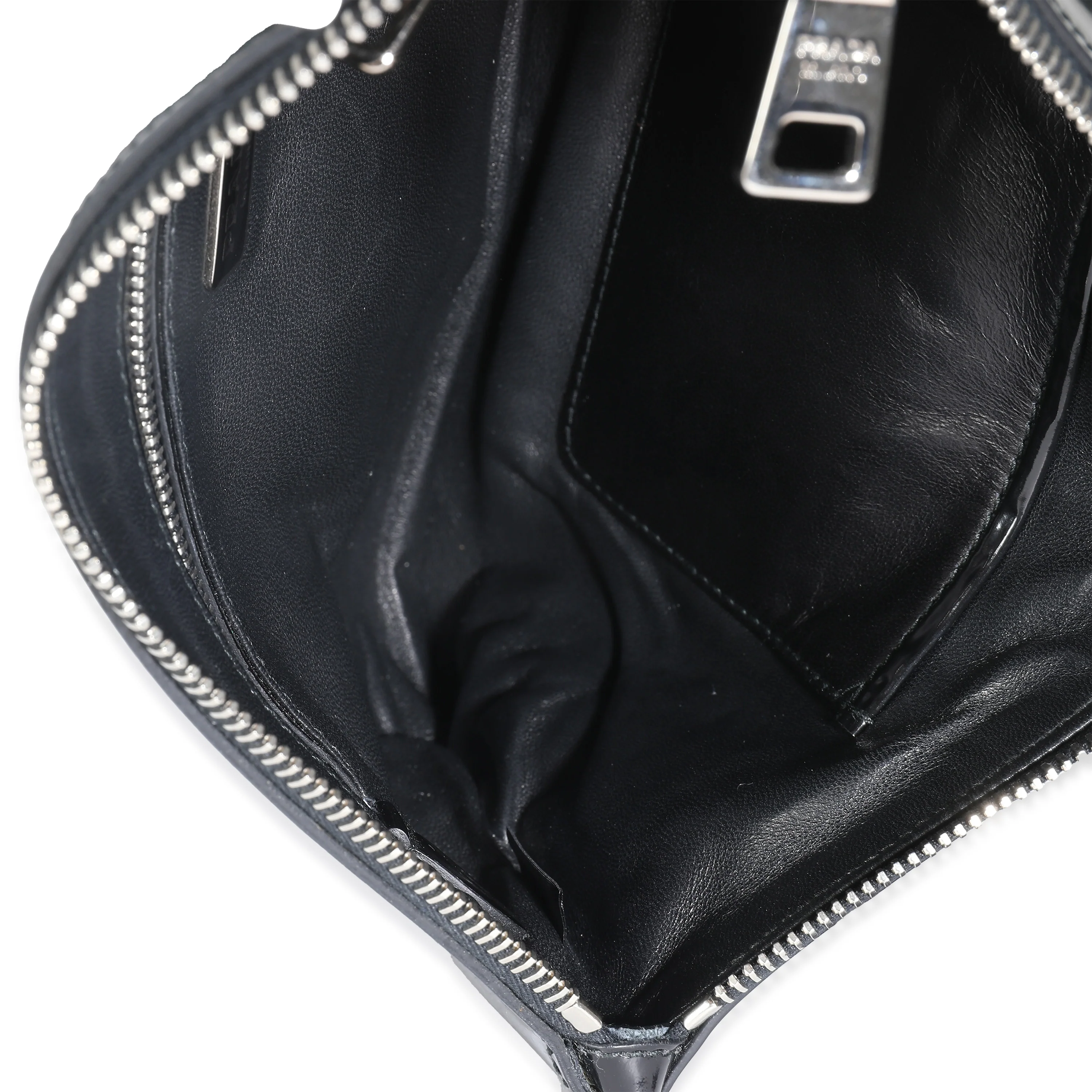 Black Spazzolato Flower Zip Pouch - Image 8