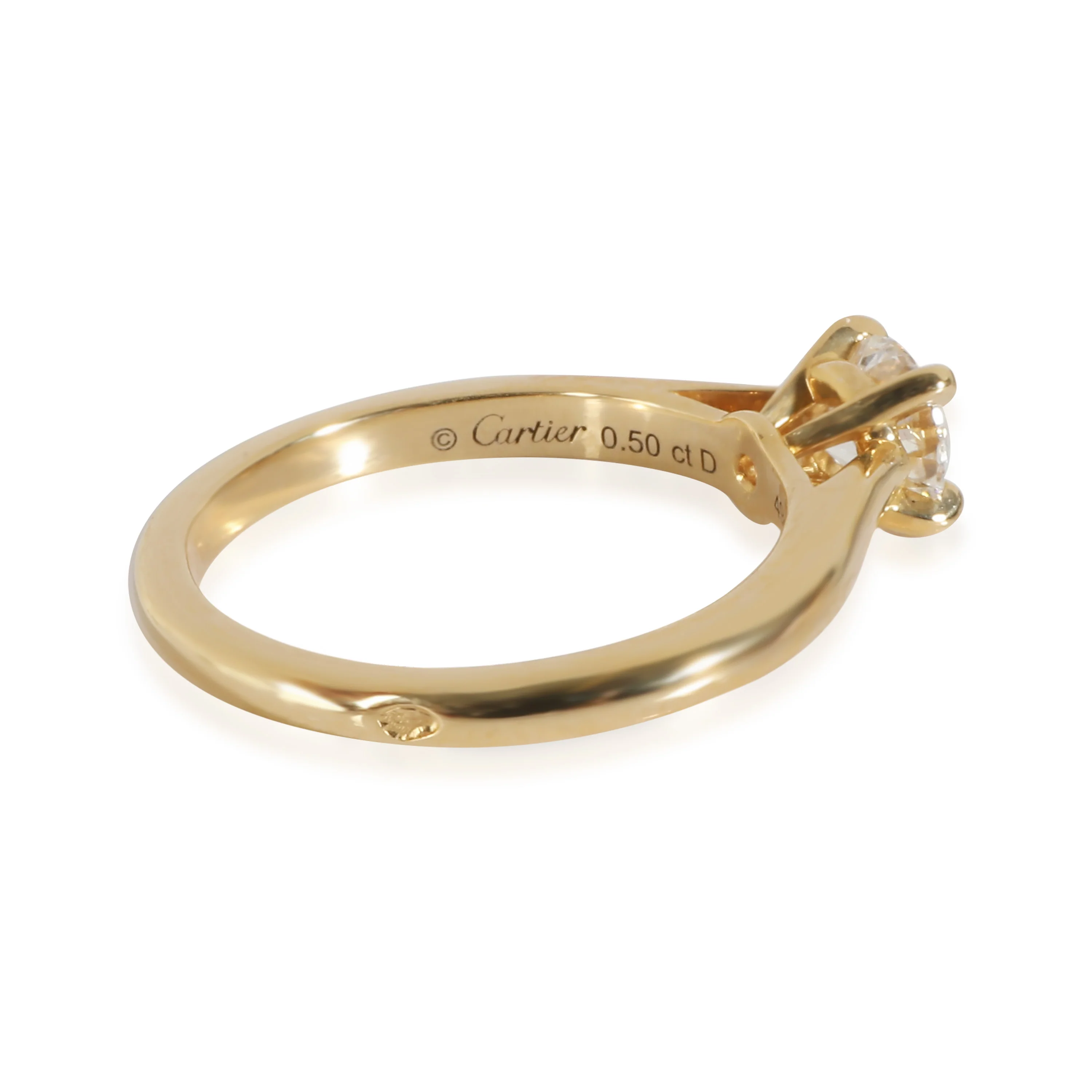 1895 Solitaire Diamond Engagement Ring in 18k Yellow Gold F VVS2 0.5 CTW - Image 3