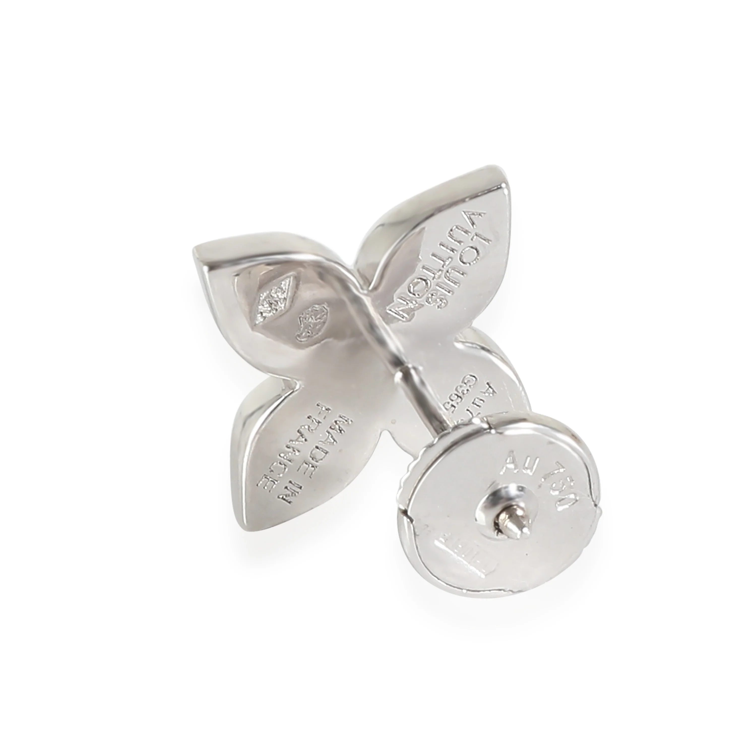 Idylle Blossom Earrings in 18k White Gold 0.2 CTW - Image 3
