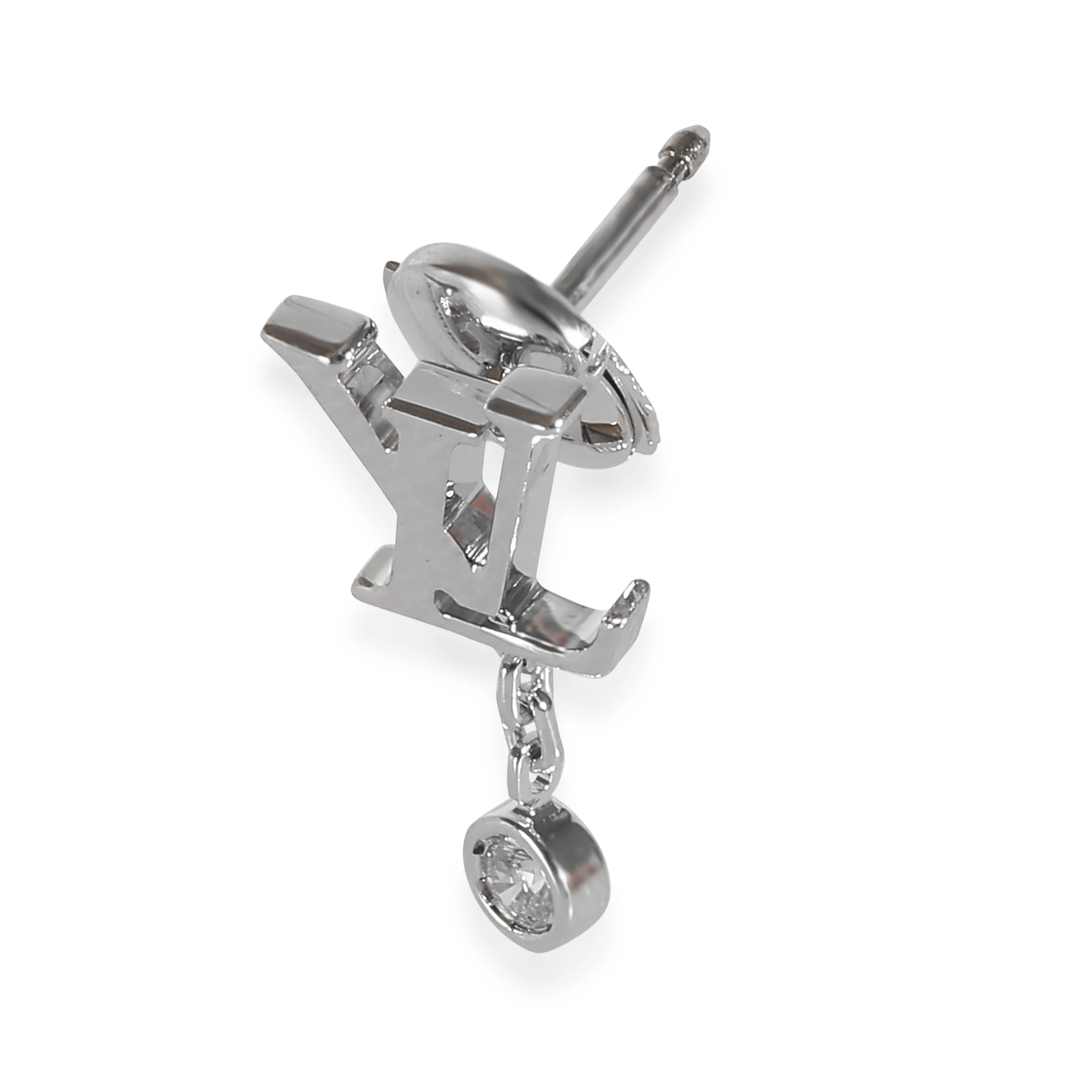 Idylle Blossom Single Earring in 18k White Gold 0.03 CTW - Image 2