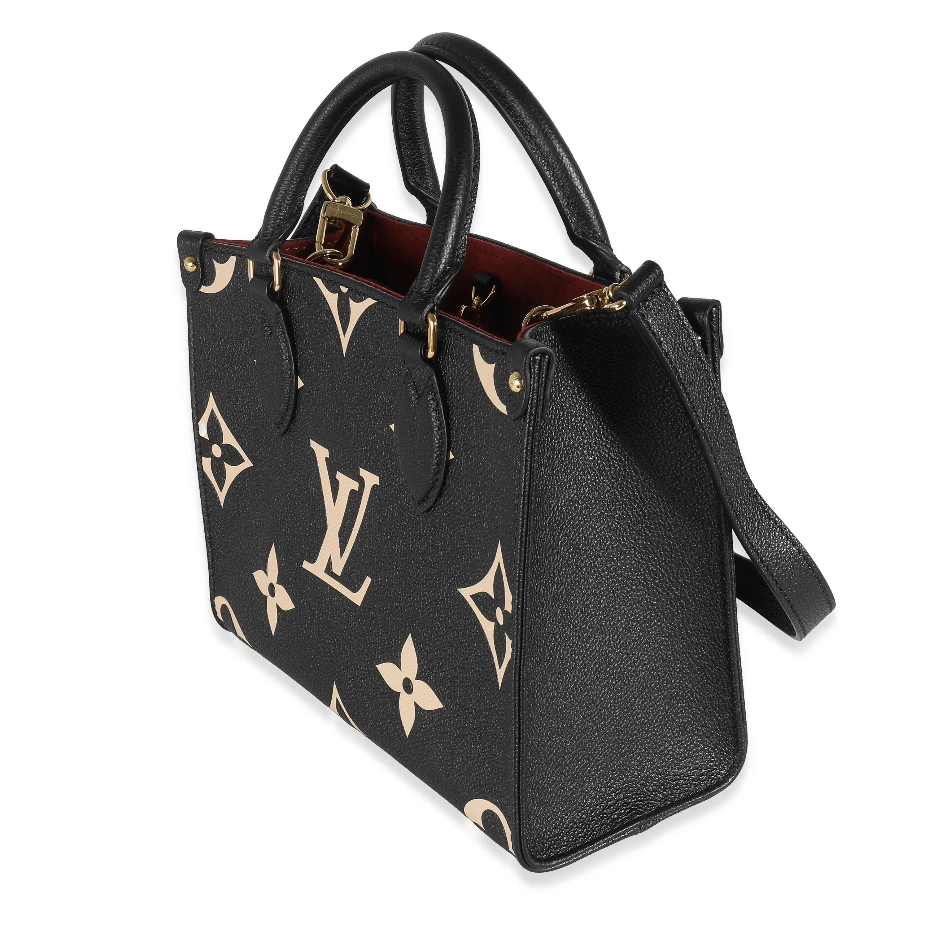 Beige Black Giant Monogram Empreinte Onthego PM - Image 2