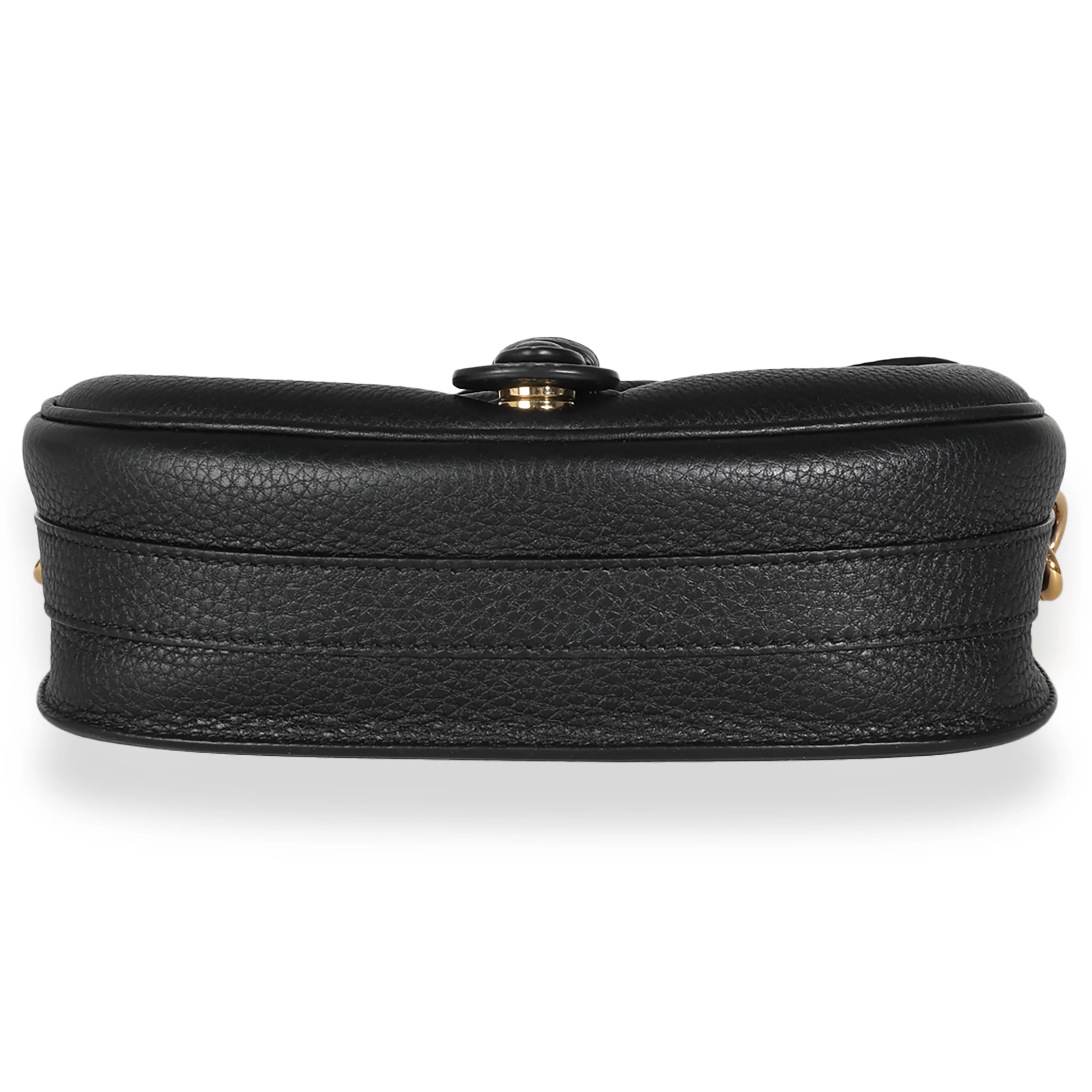 Black Grained Calfskin Medium Bobby Flap Bag - Image 5