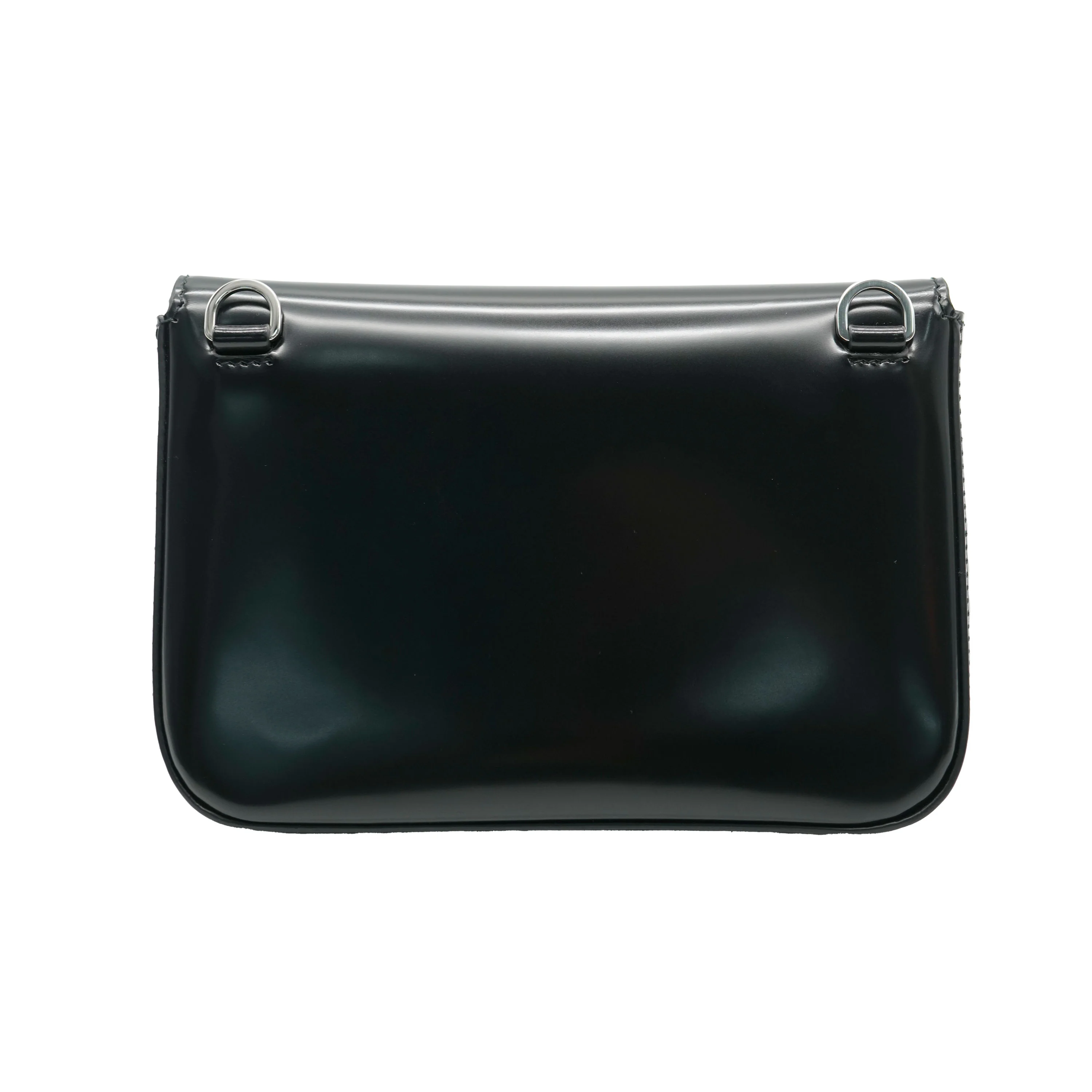 Black Brushed Leather Mini Shoulder Bag - Image 3