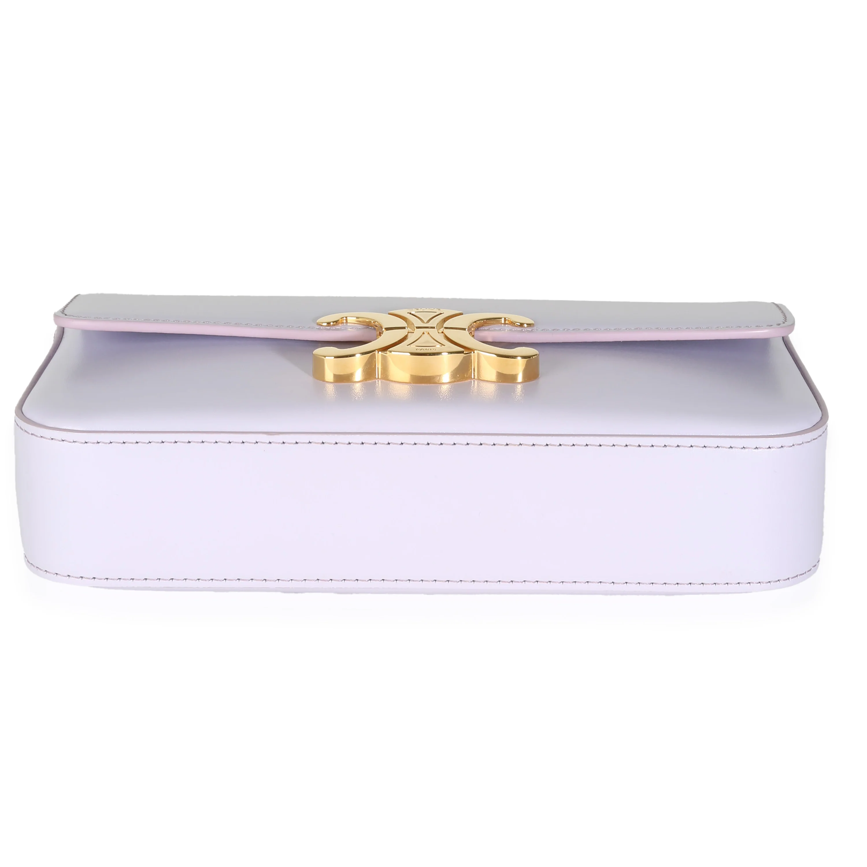 Light Lavender Shiny Calfskin Triomphe Chain Bag - Image 5