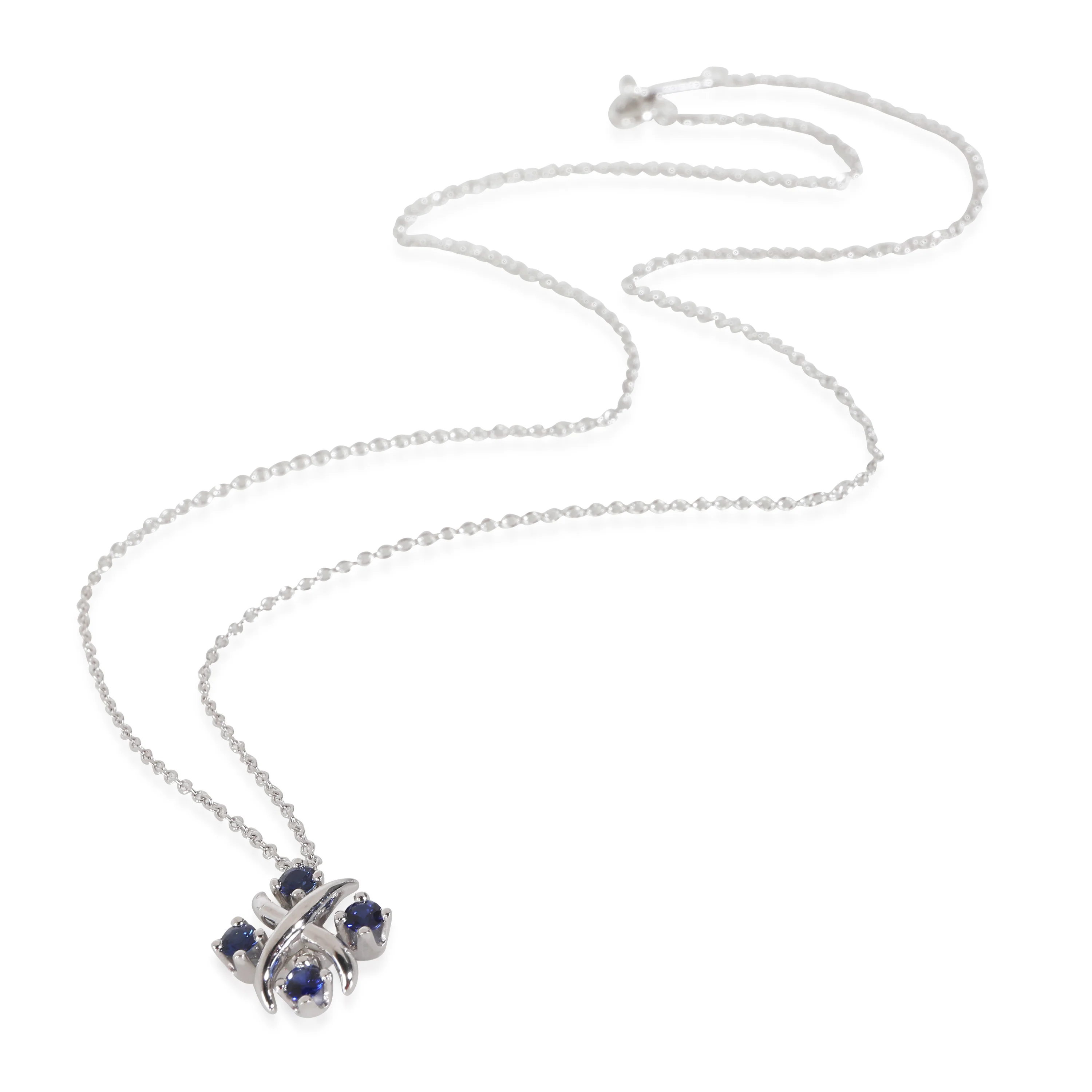 Tiffany & Co. Schulmberger Lynn Sapphire Necklace in Platinum - Image 2