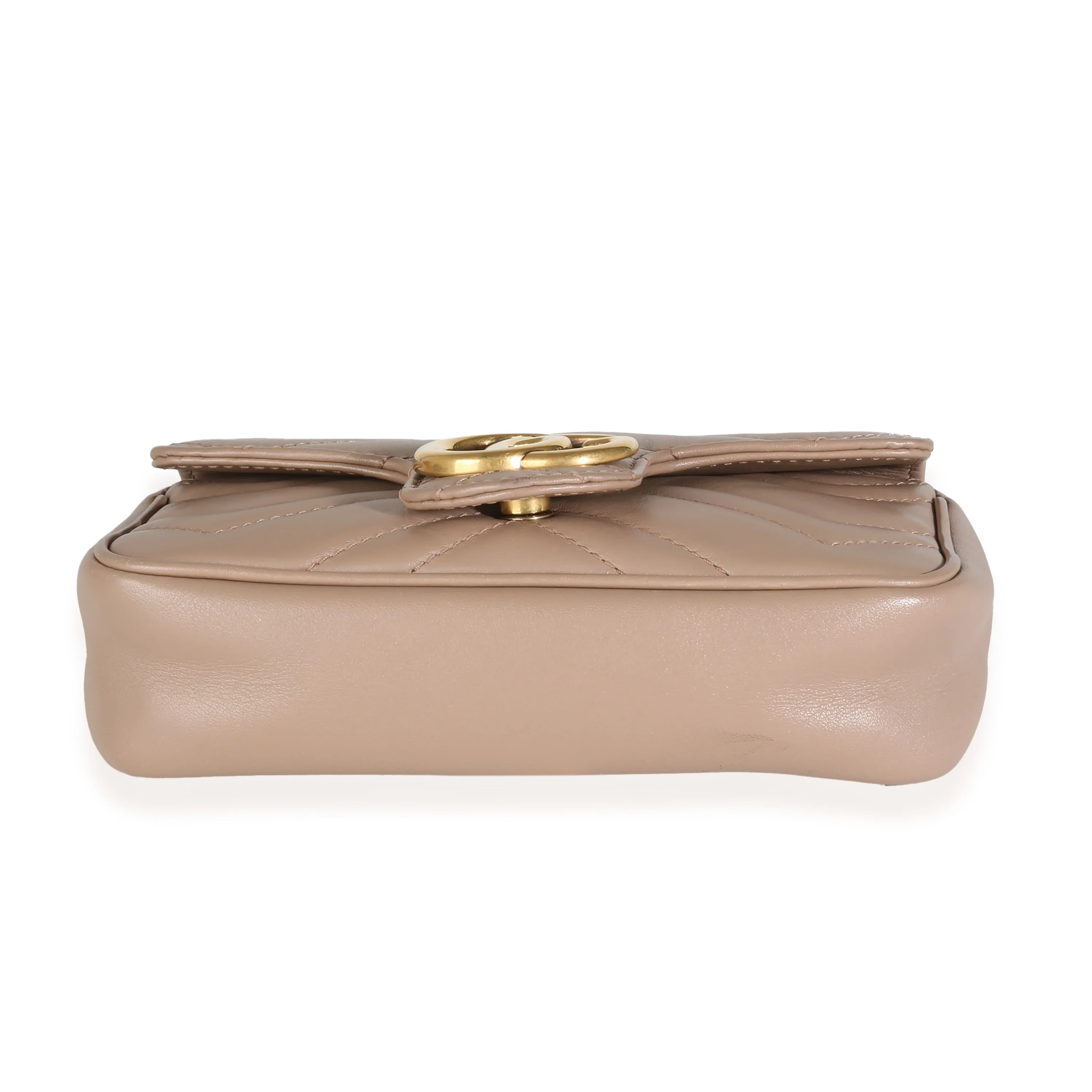 Porcelain Rose Calfskin Matelasse Super Mini GG Marmont Bag - Image 5