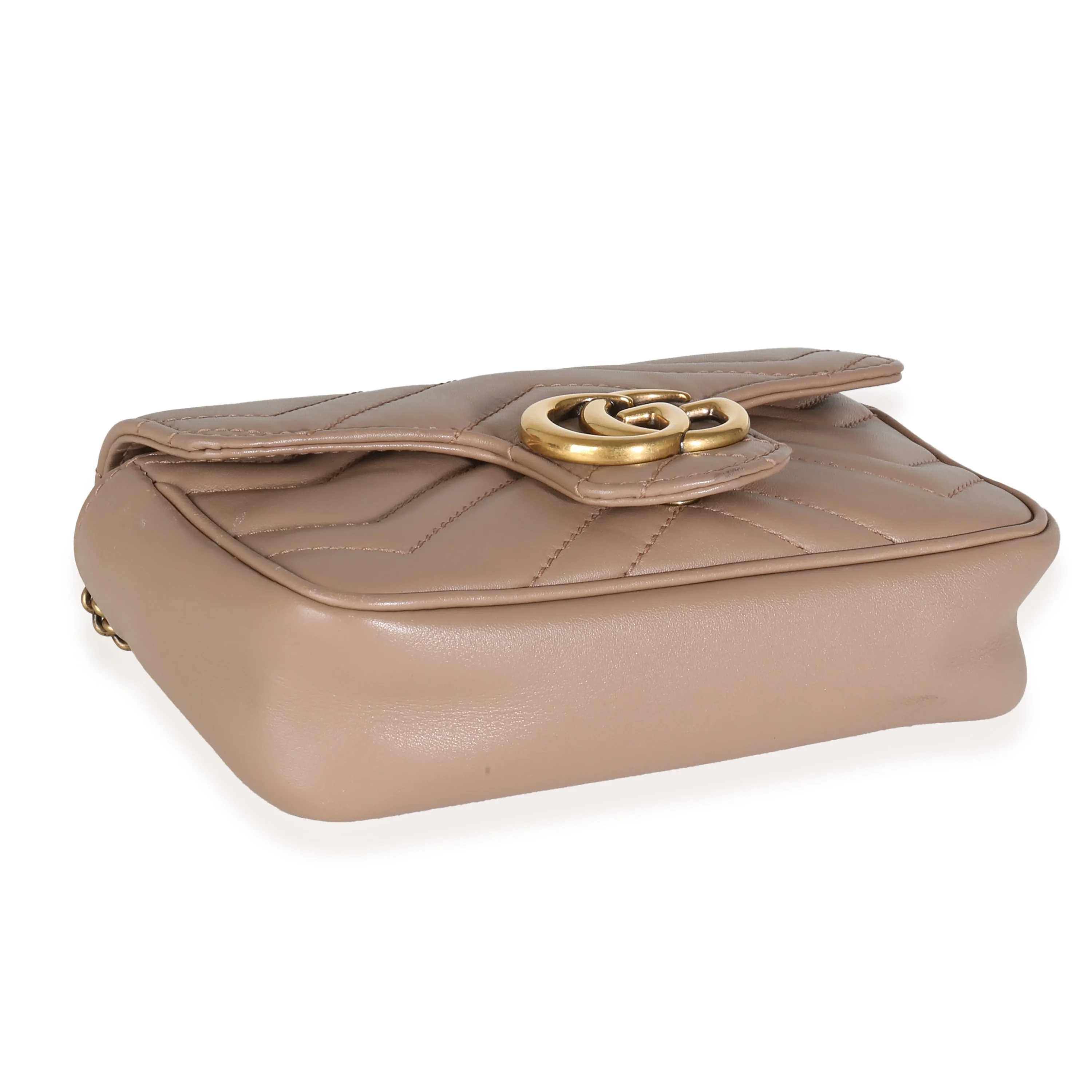 Porcelain Rose Calfskin Matelasse Super Mini GG Marmont Bag - Image 6