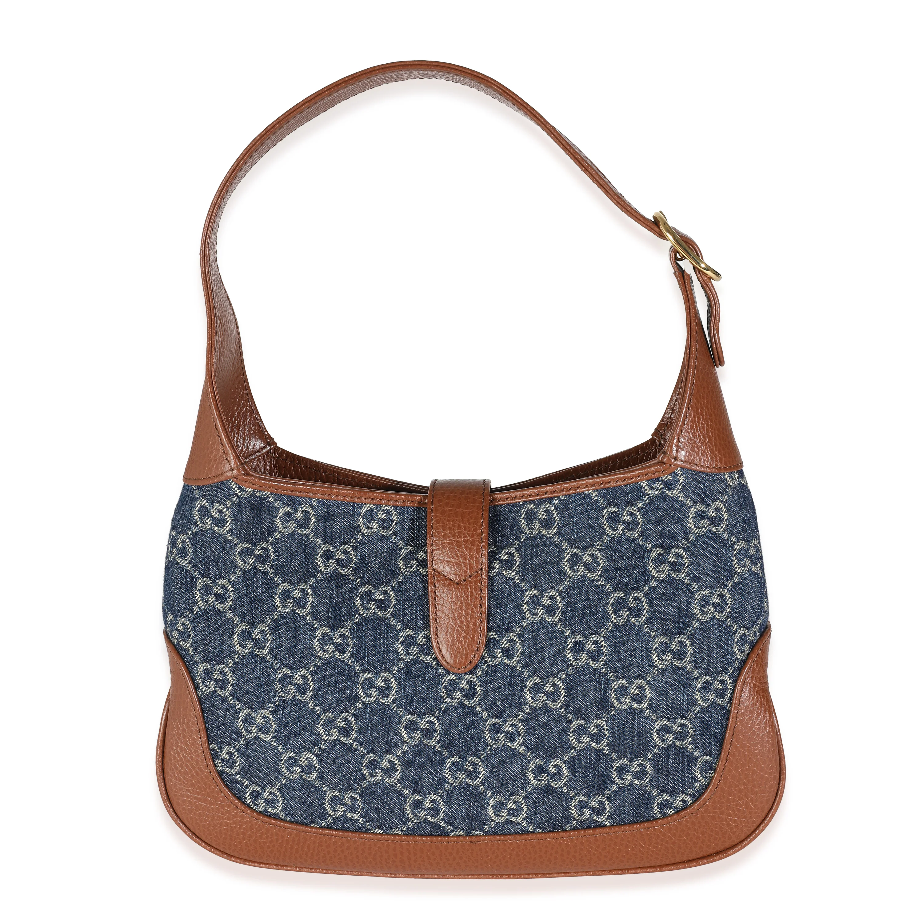 Blue Tea Cuir New Denim GG Calfskin Jackie 1961 Hobo - Image 5