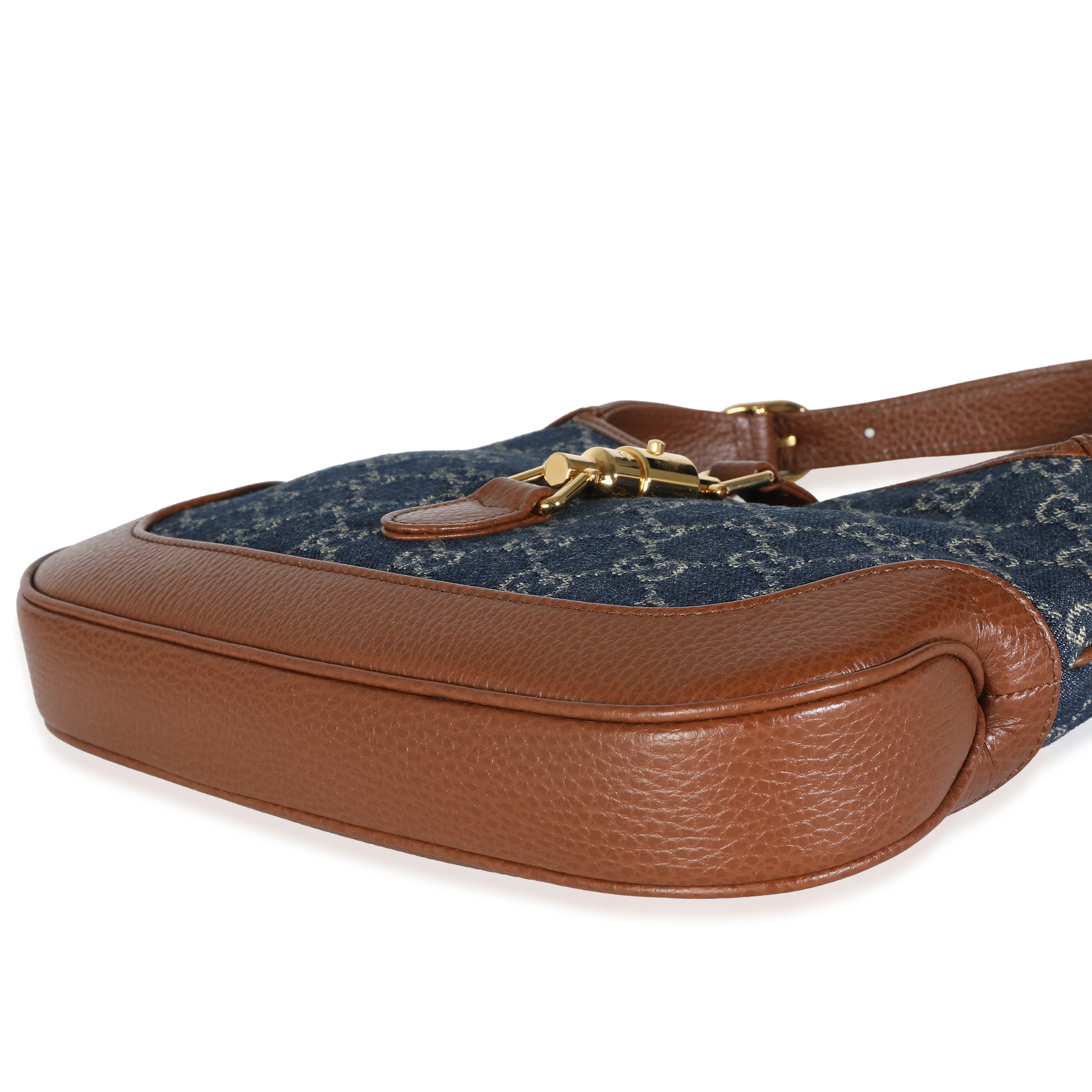 Blue Tea Cuir New Denim GG Calfskin Jackie 1961 Hobo - Image 6
