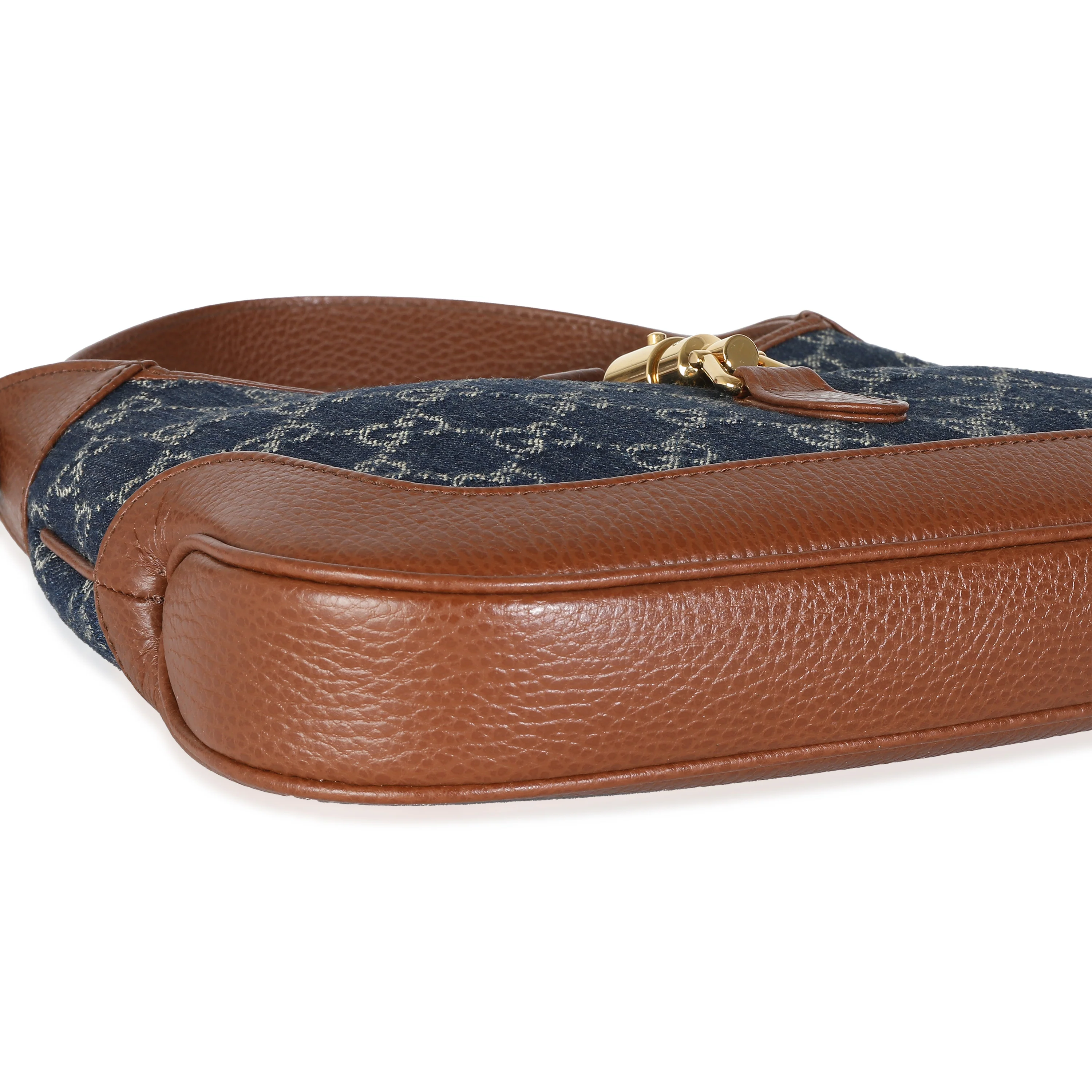 Blue Tea Cuir New Denim GG Calfskin Jackie 1961 Hobo - Image 8