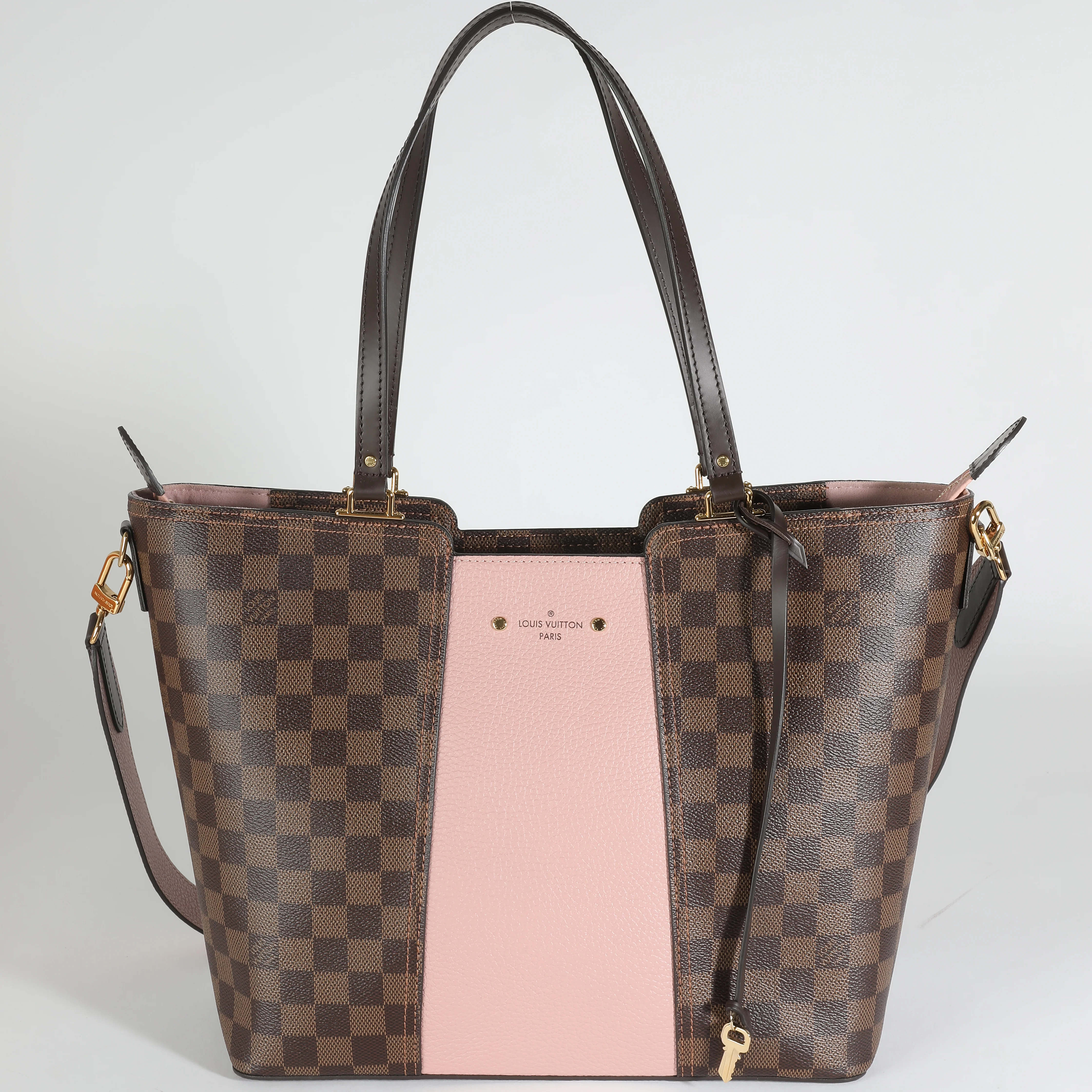 Magnolia Taurillon Damier Ebene Canvas Jersey Tote