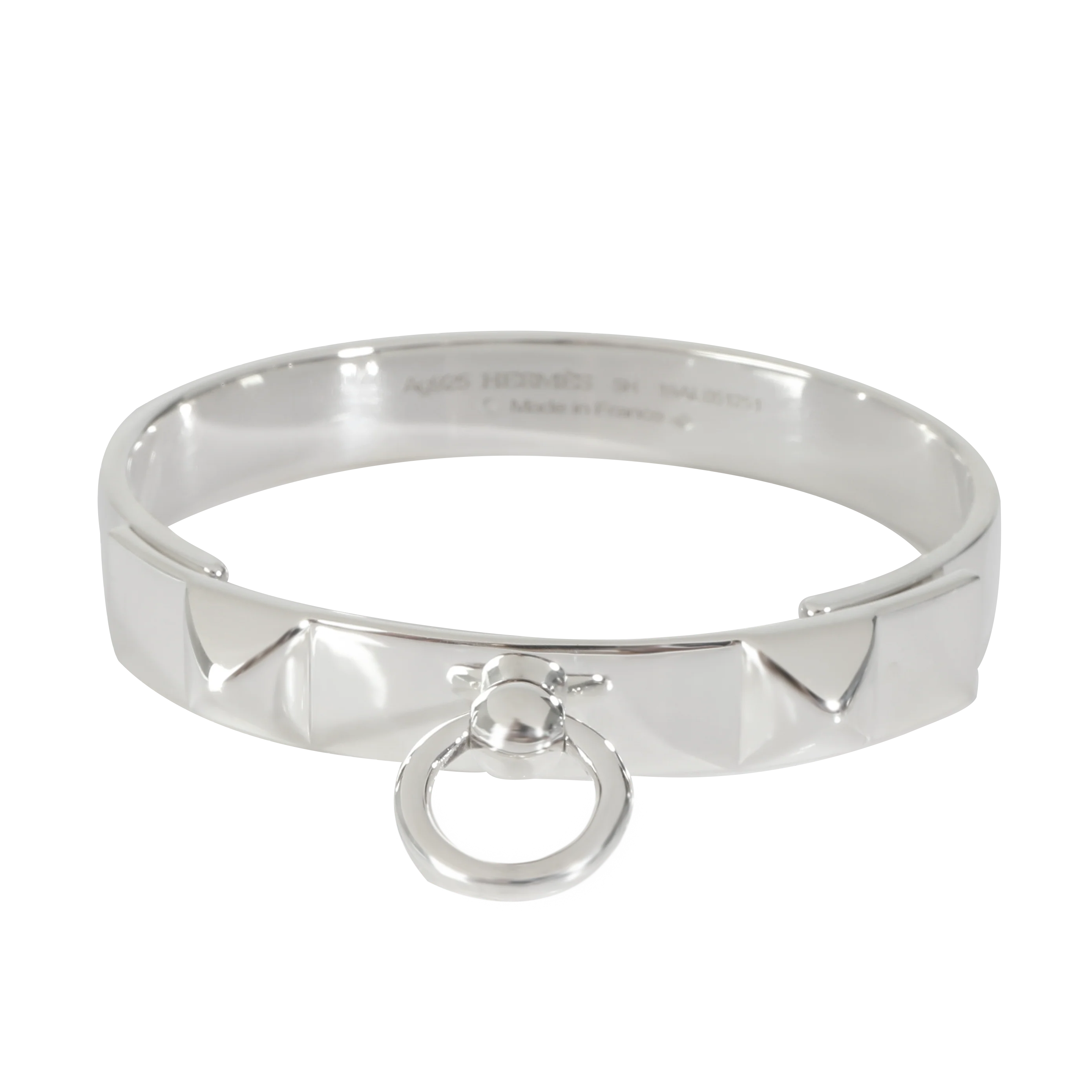Hermes Collier de Chien Bracelet, Small Model in Sterling Silver