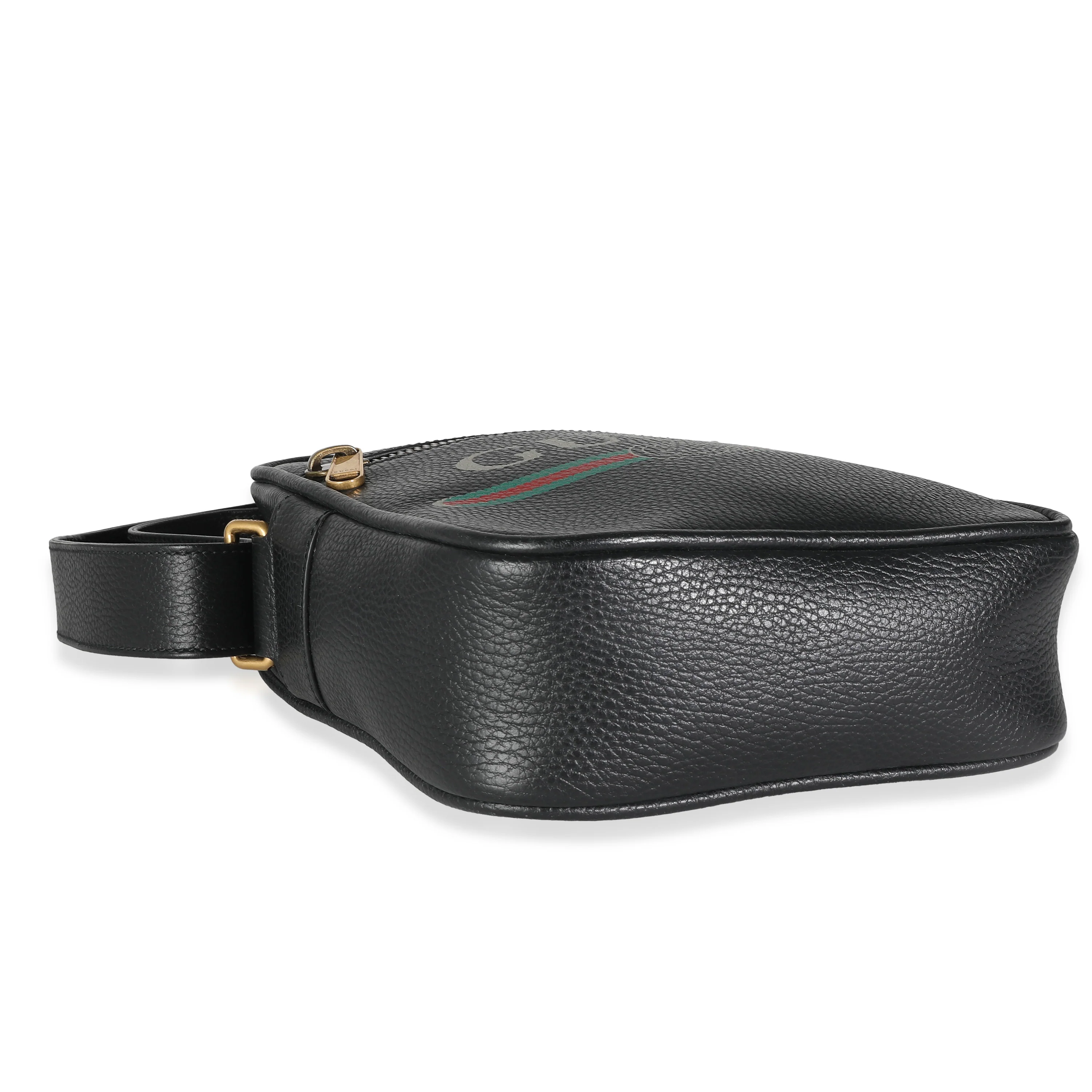 Black Pebbled Calfskin Vintage Logo Messenger - Image 6