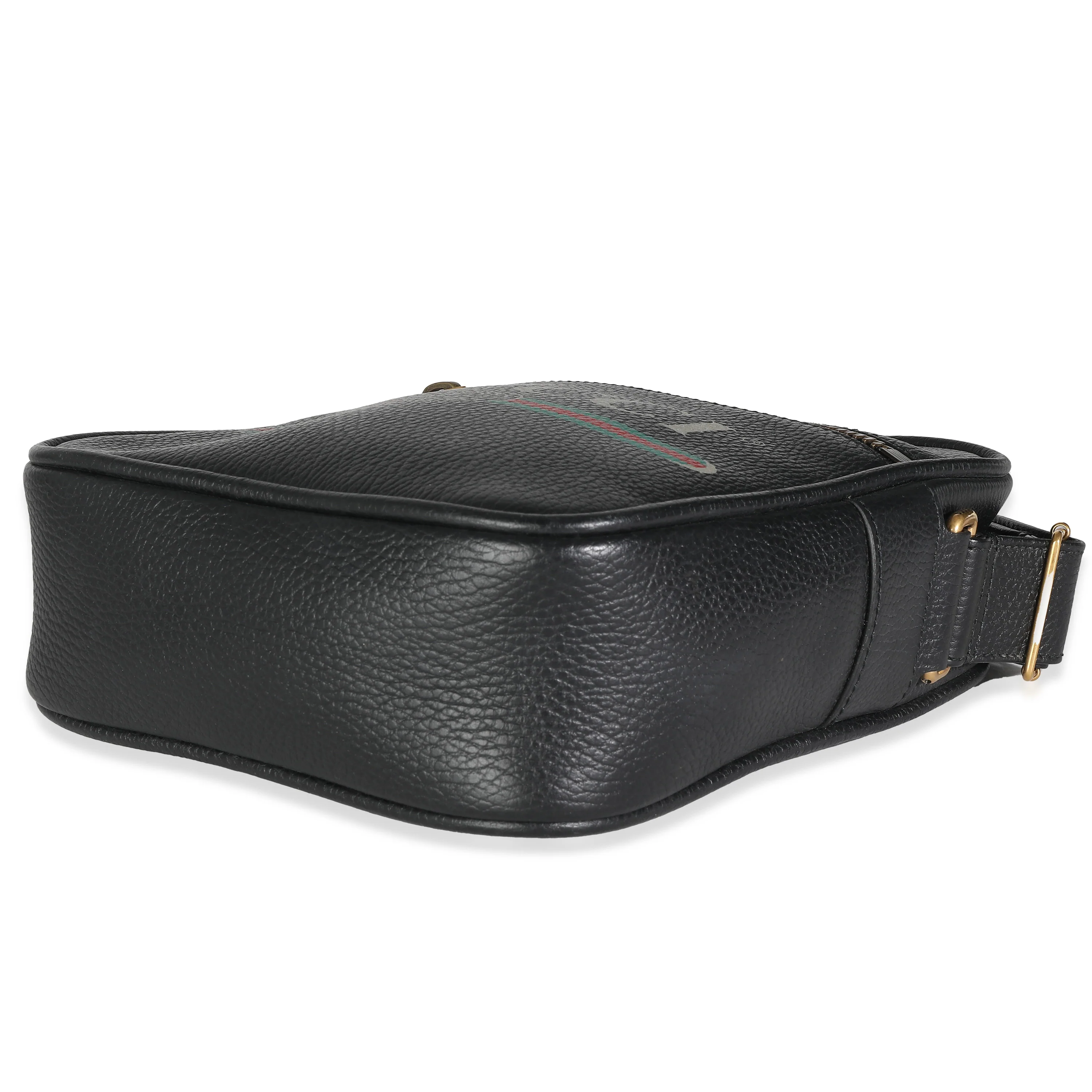 Black Pebbled Calfskin Vintage Logo Messenger - Image 7