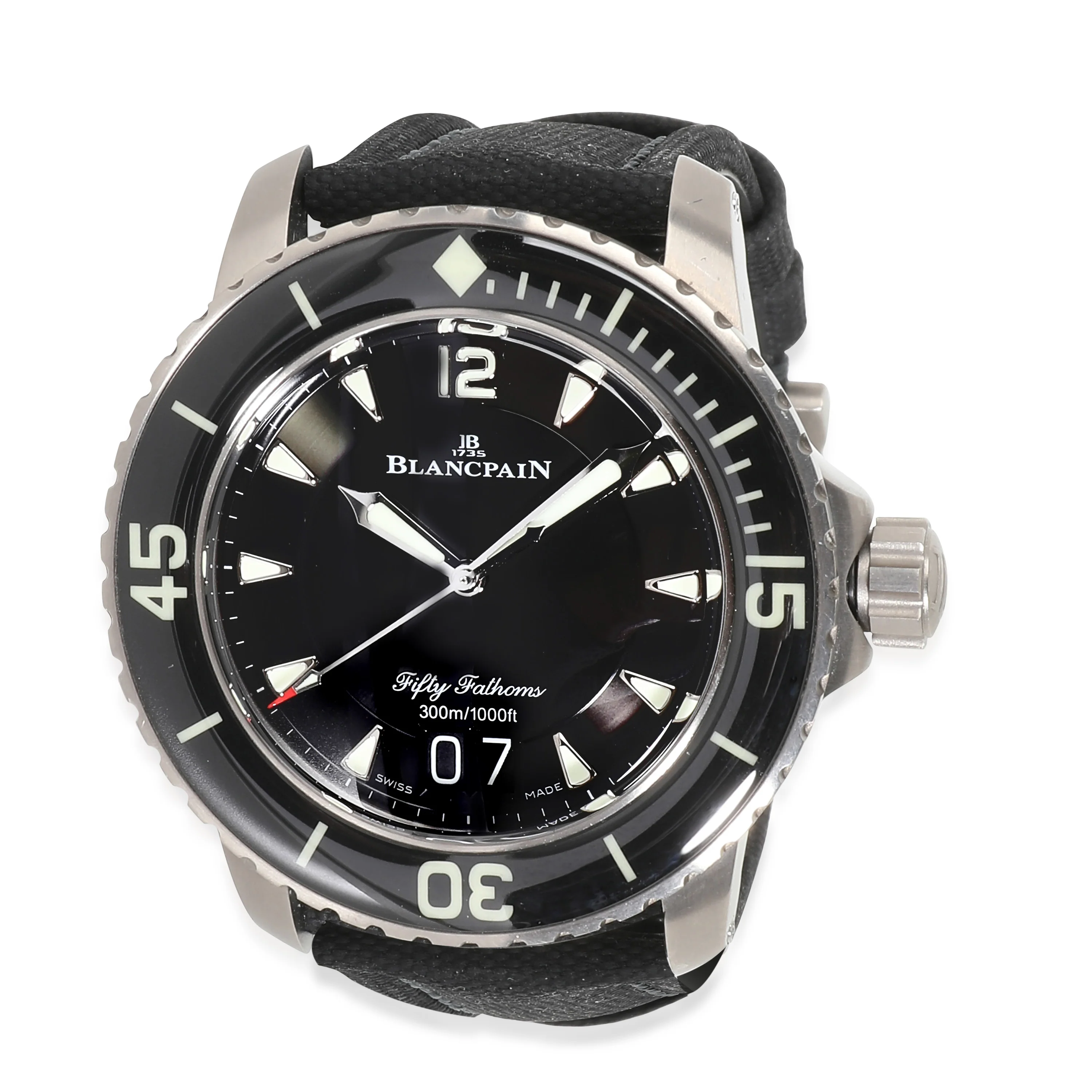 Fifty Fathoms Grande Date 5050-12B30-B52A Mens Watch in Titanium