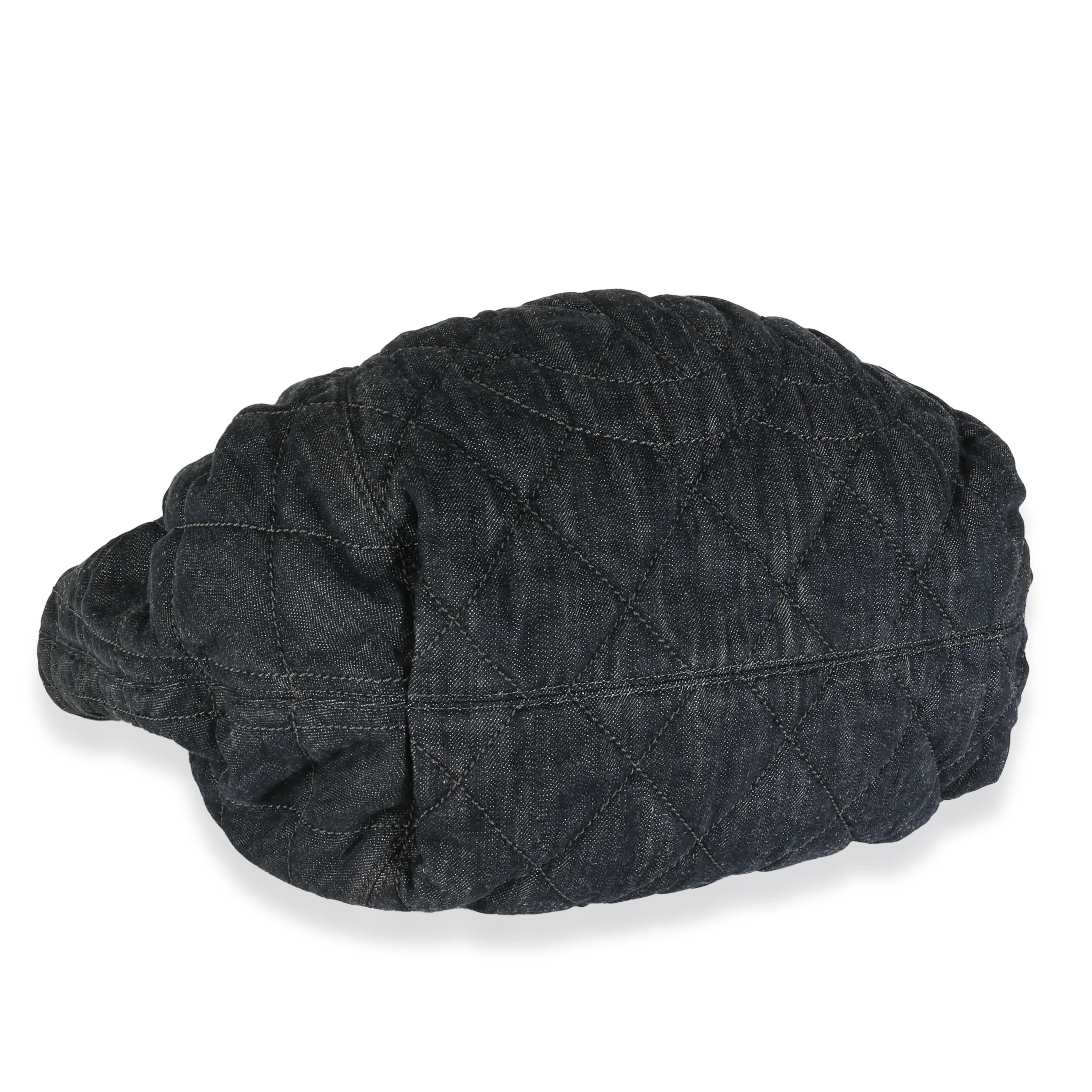 Navy Quilted Denim Coco Cabas Tote - Image 6