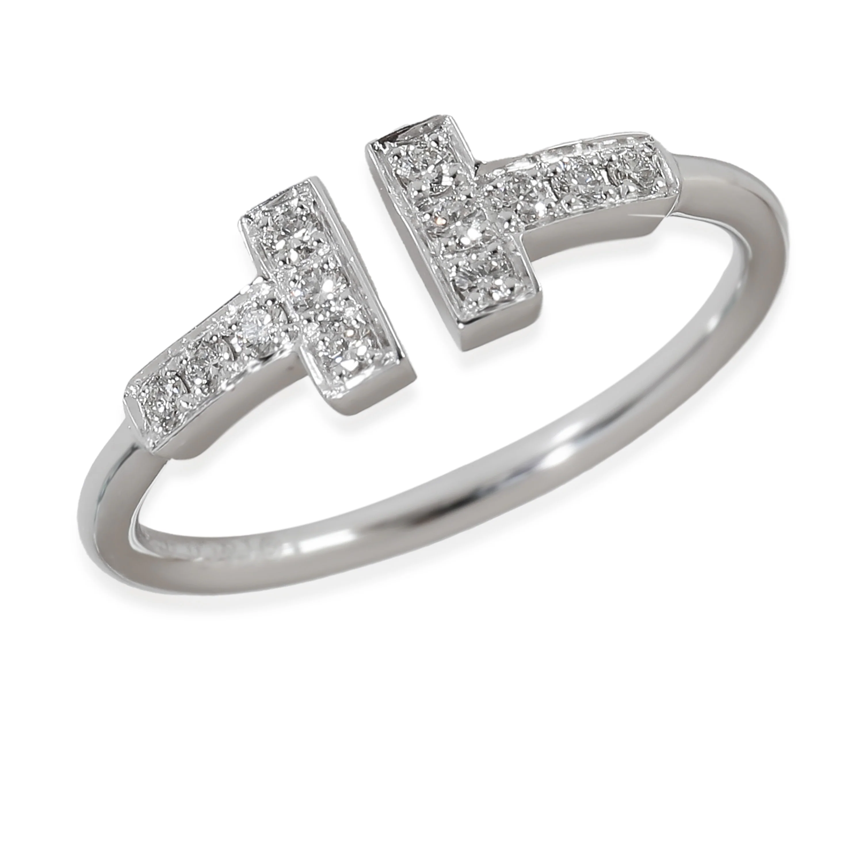 Tiffany T Fashion Ring in 18k White Gold 0.13 CTW - Image 3