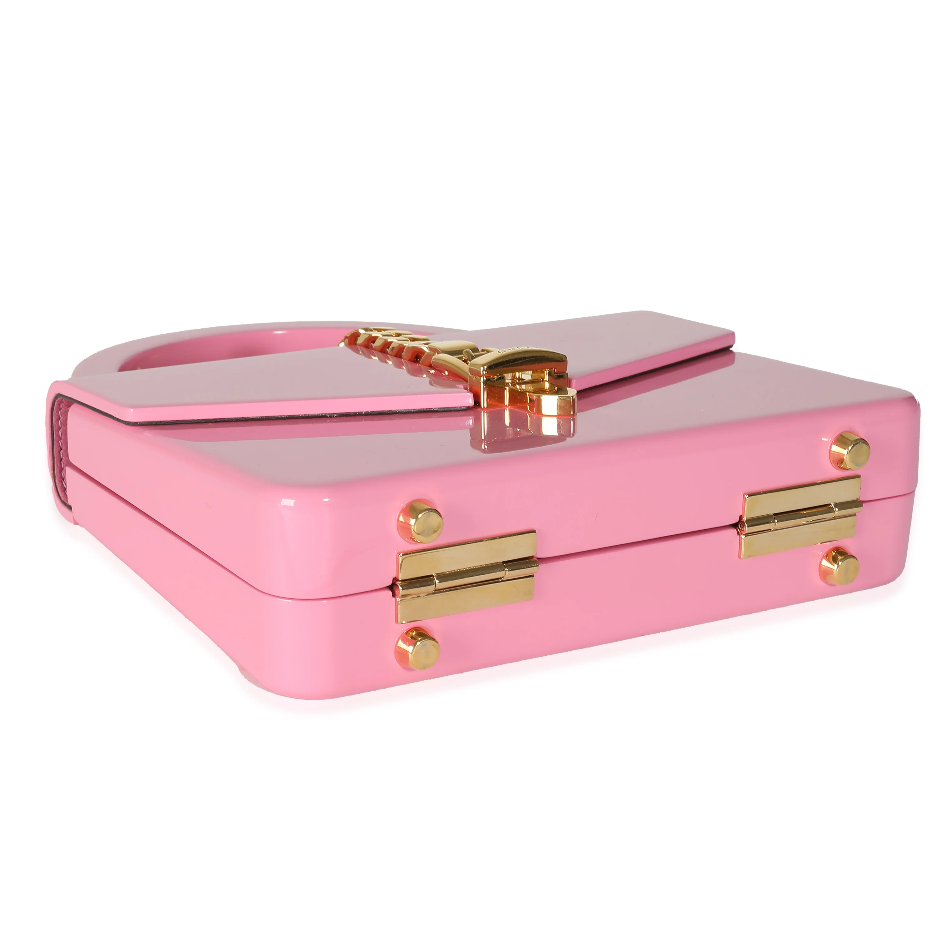 Pink Plexiglass Mini Sylvie 1969 Top Handle Bag - Image 6