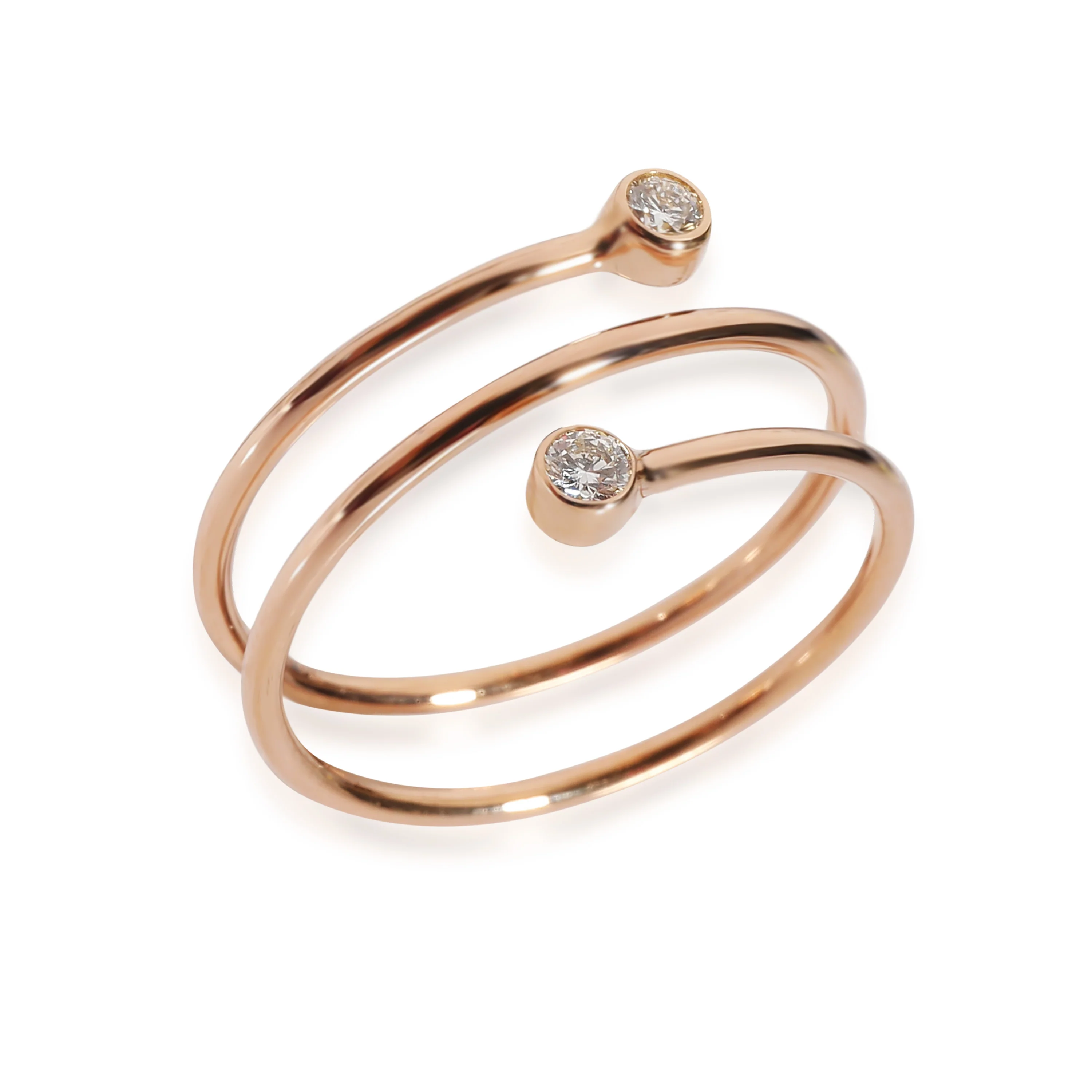Elsa Peretti Fashion Ring in 18k Rose Gold 0.1 CTW - Image 3