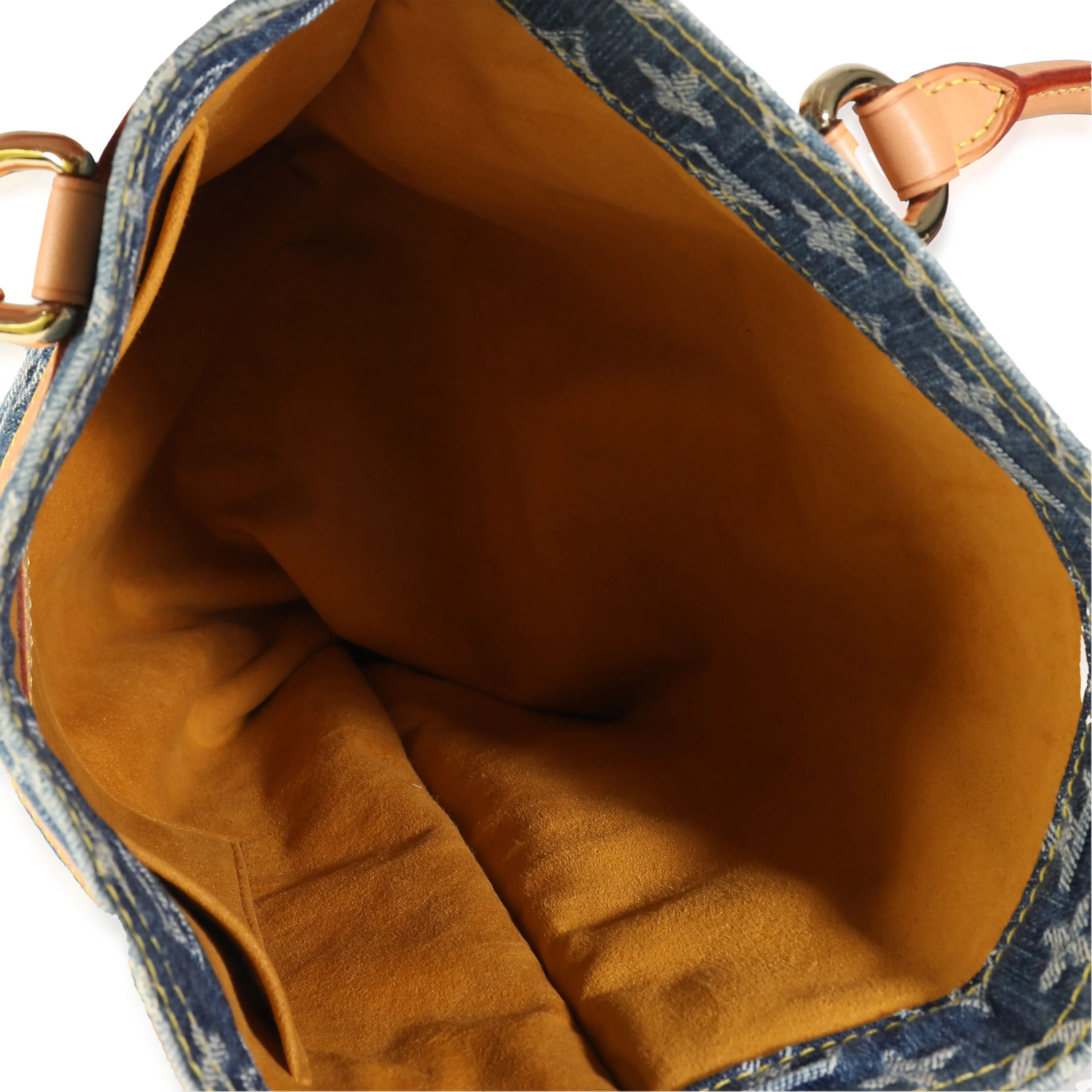Blue Monogram Denim Sac Plat - Image 8